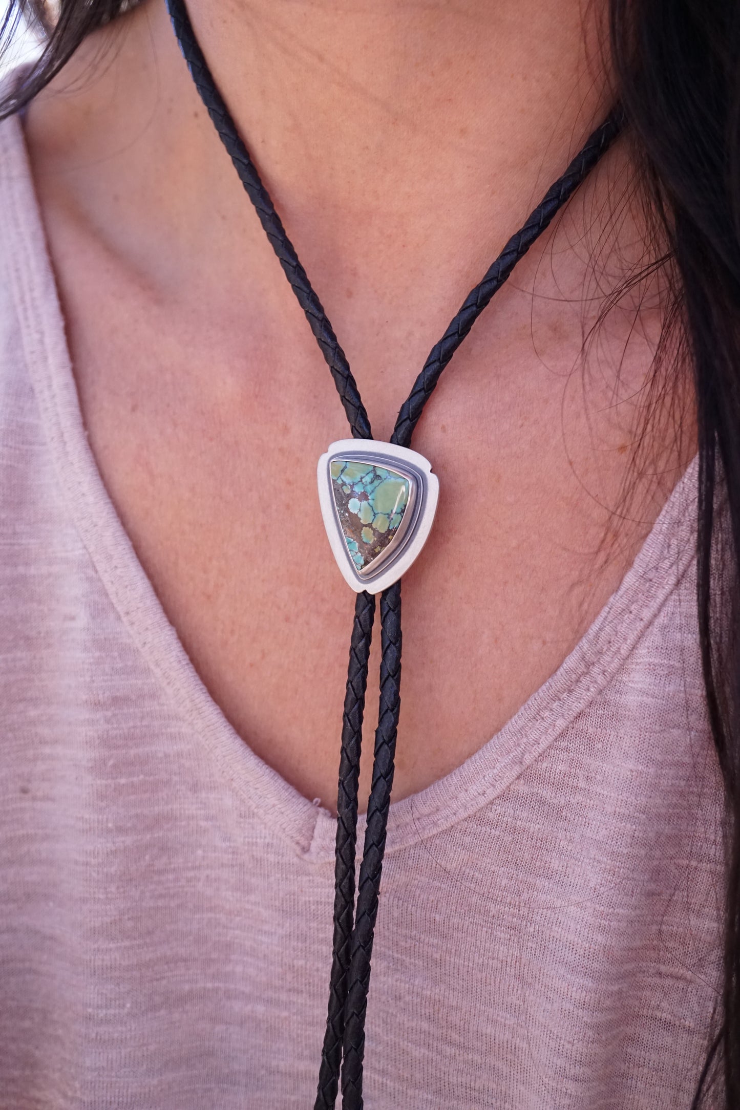 bamboo mountain turquoise bolo tie #1