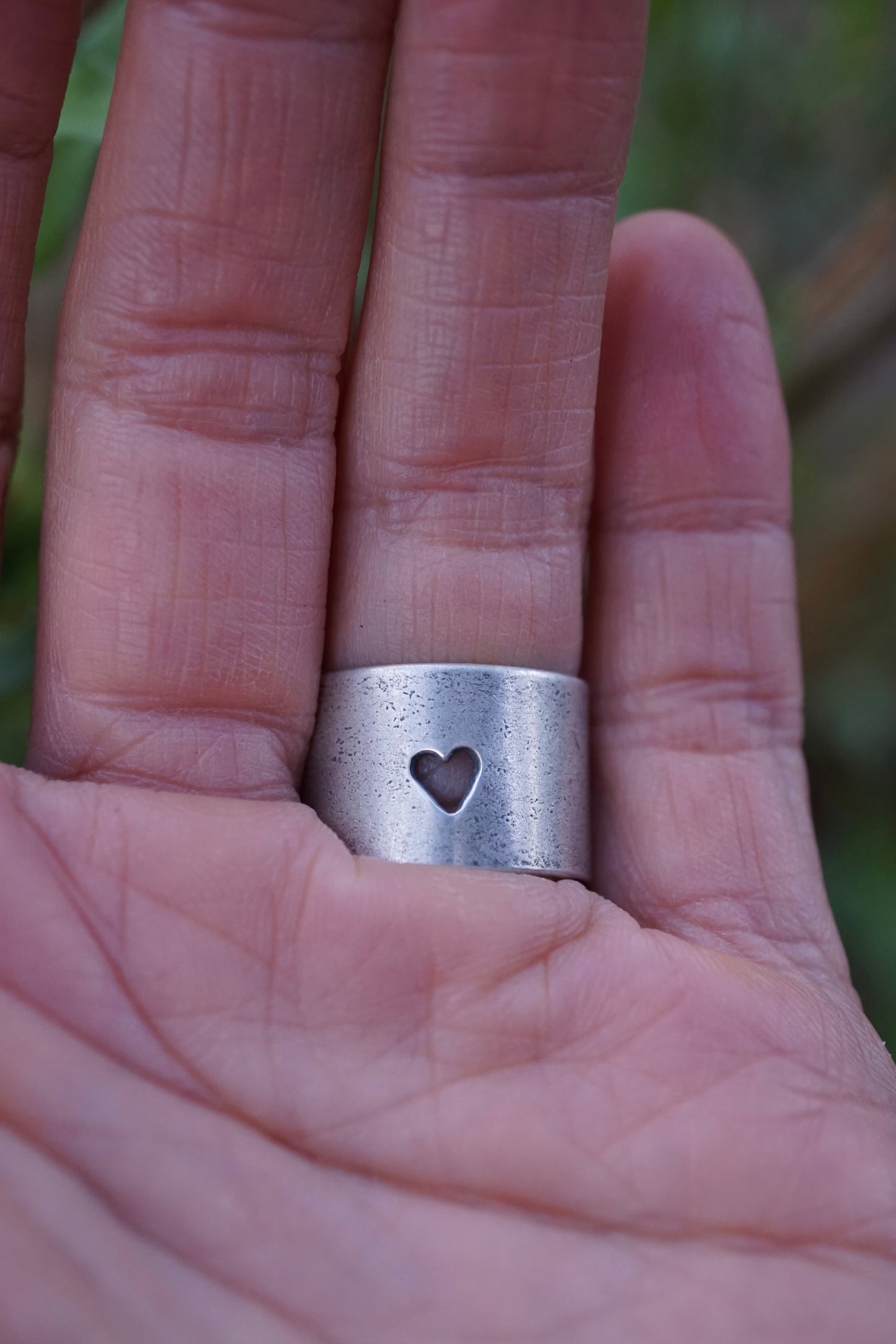 purple sky landscape jasper ring with 🤍 band - 5.25/5.5