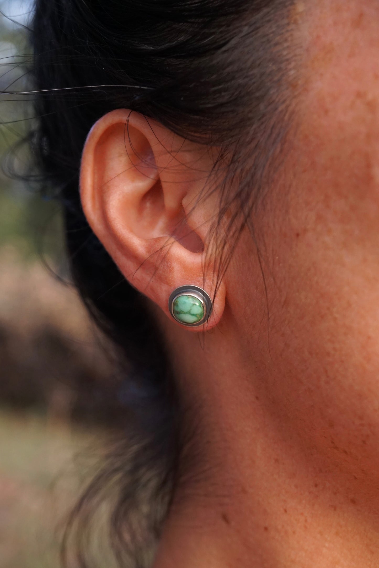 emerald valley turquoise orb studs