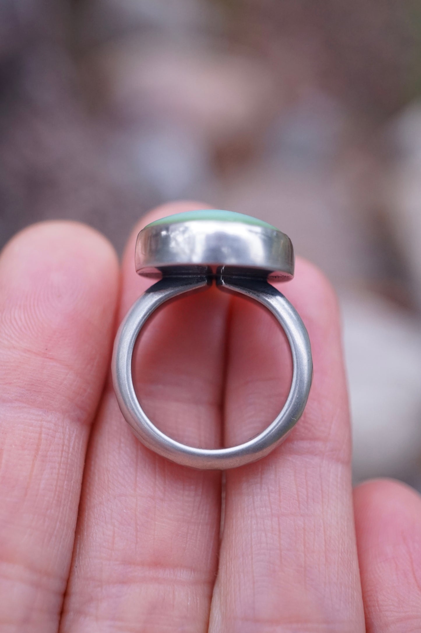 sky blue chinese turquoise ring - size 6
