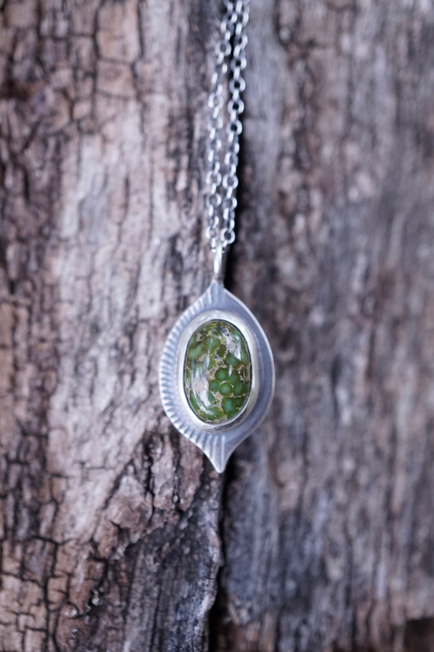 deep green sonoran turquoise dainty necklace
