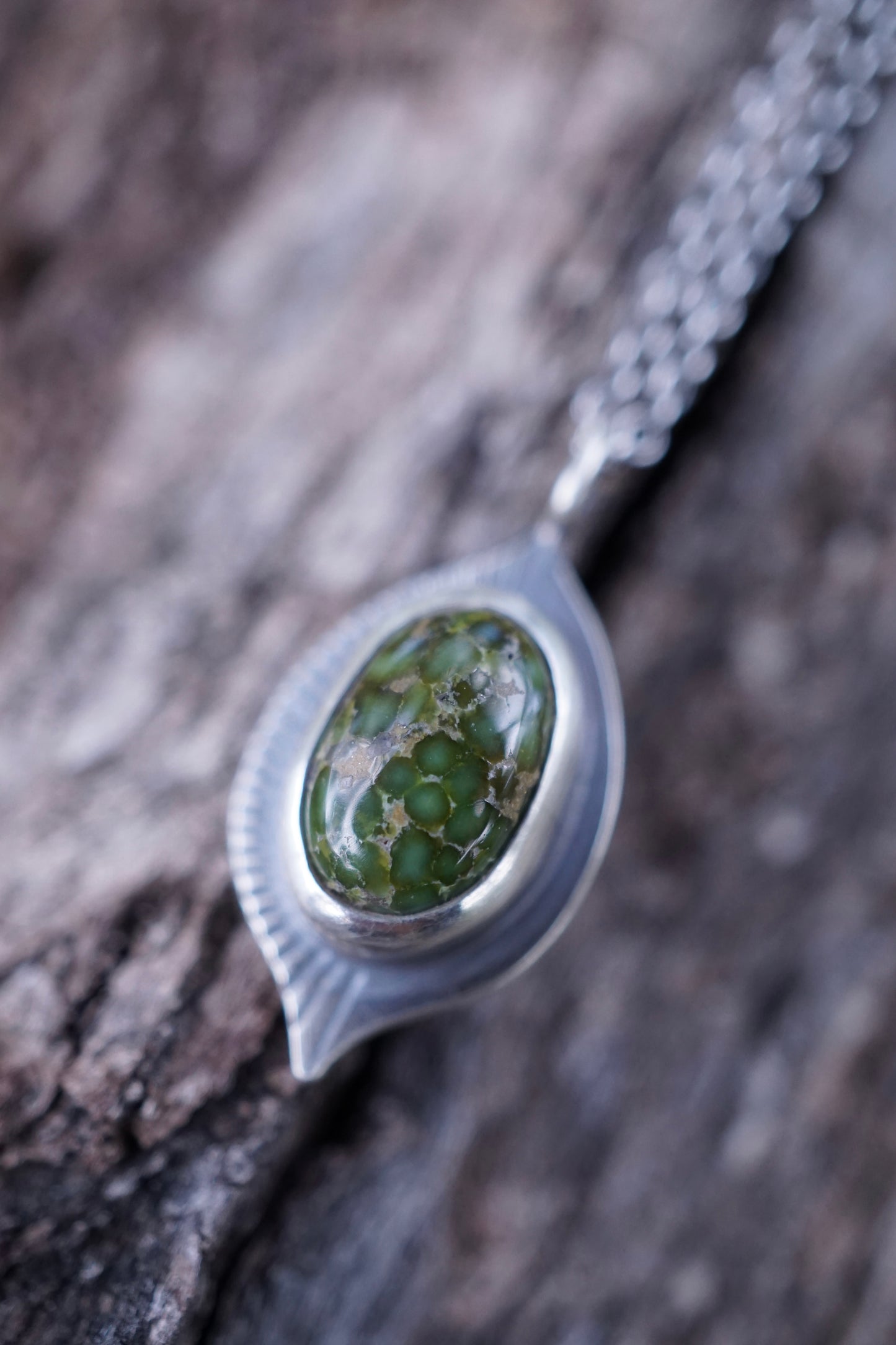 deep green sonoran turquoise dainty necklace