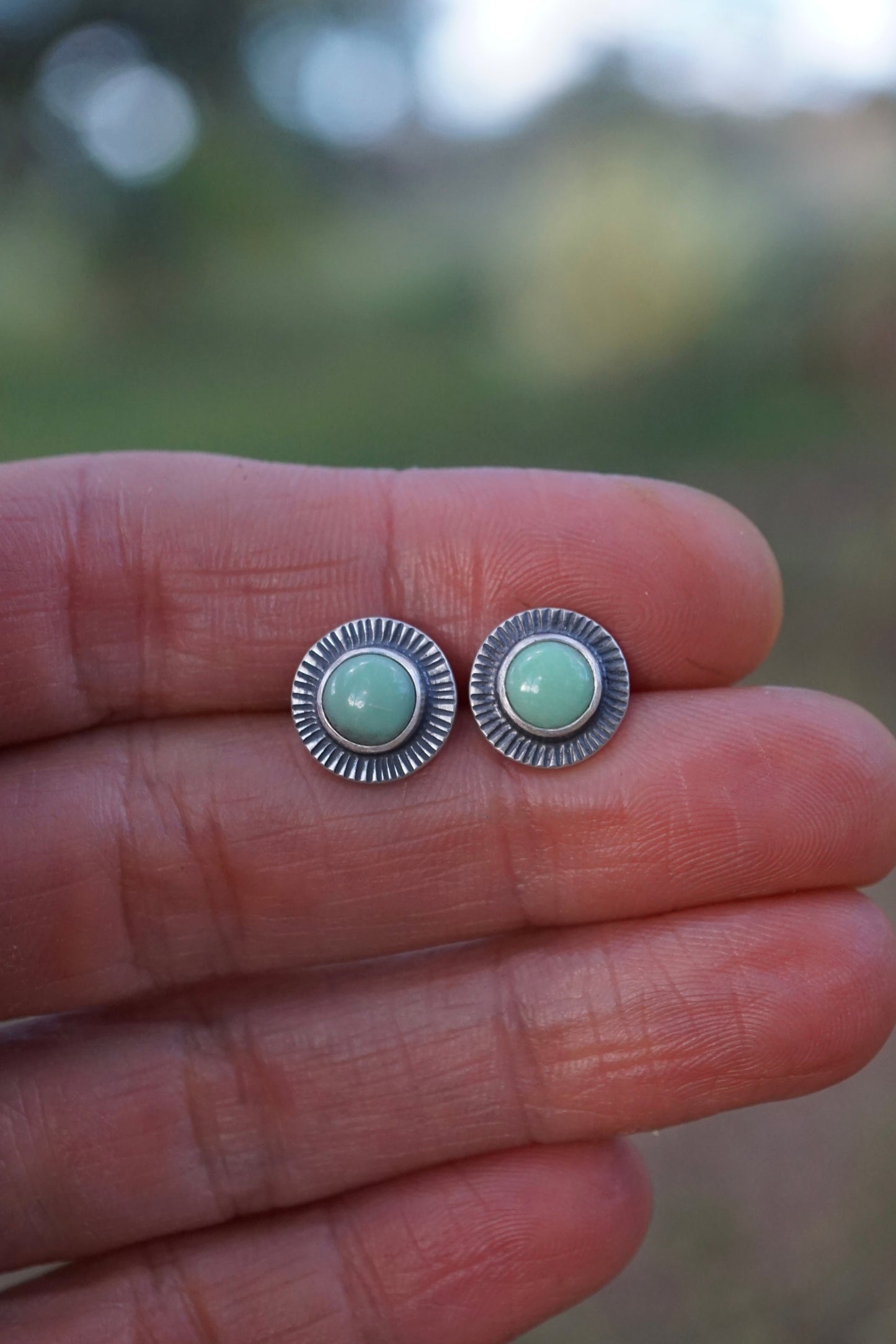 lucin variscite orb studs