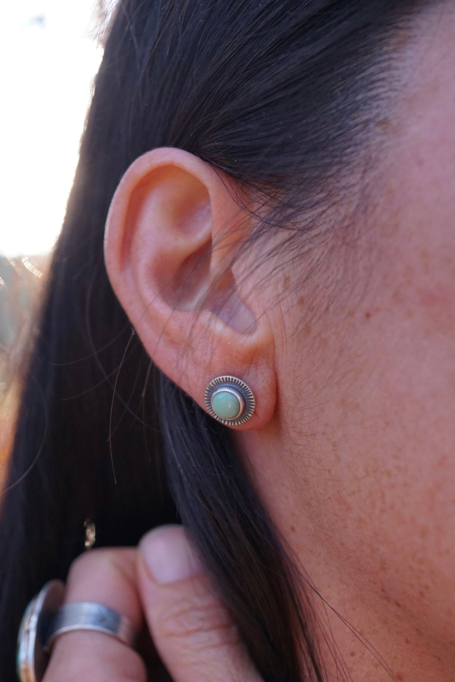 lucin variscite orb studs
