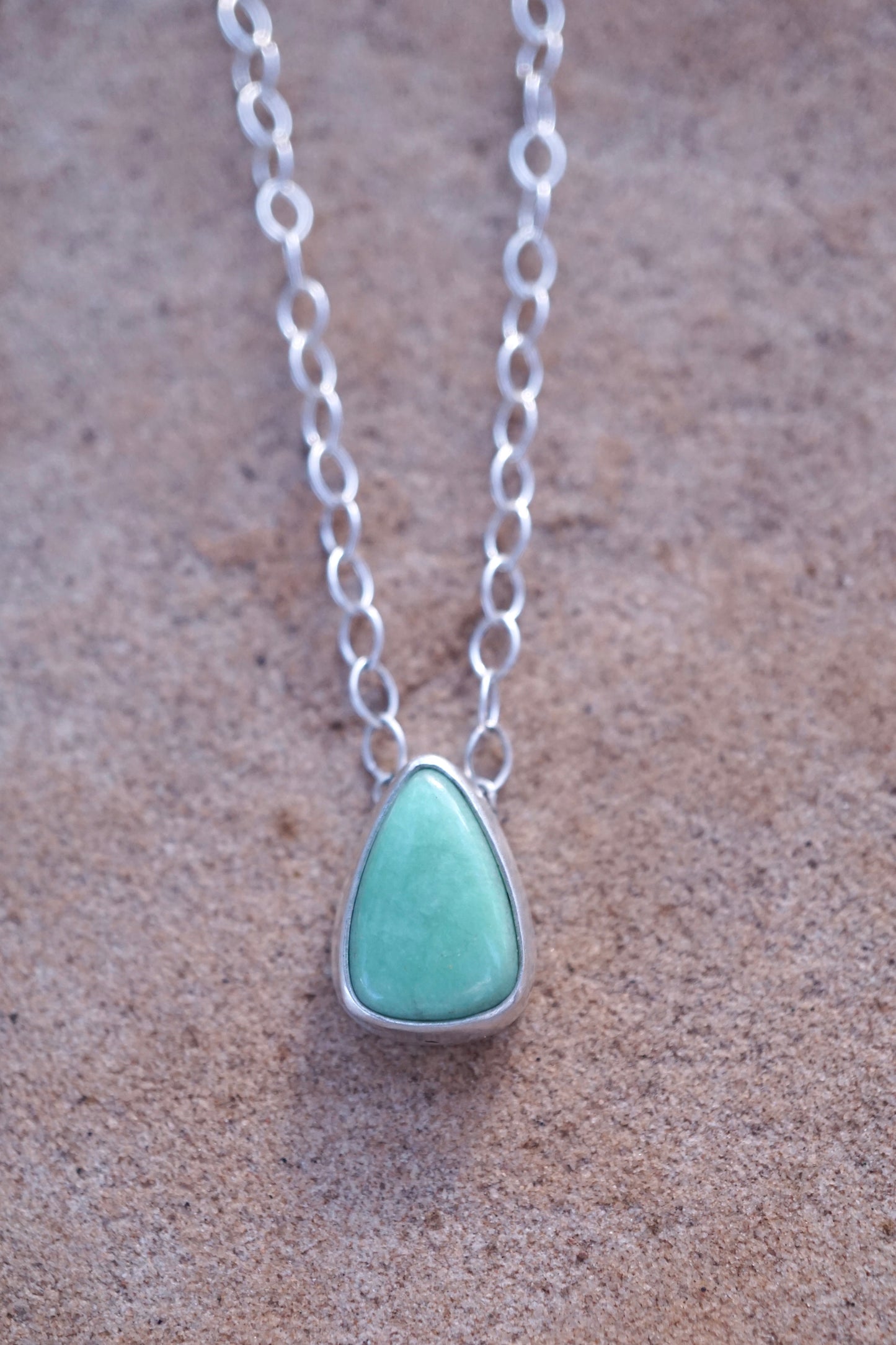 delicate lucin variscite teardrop choker