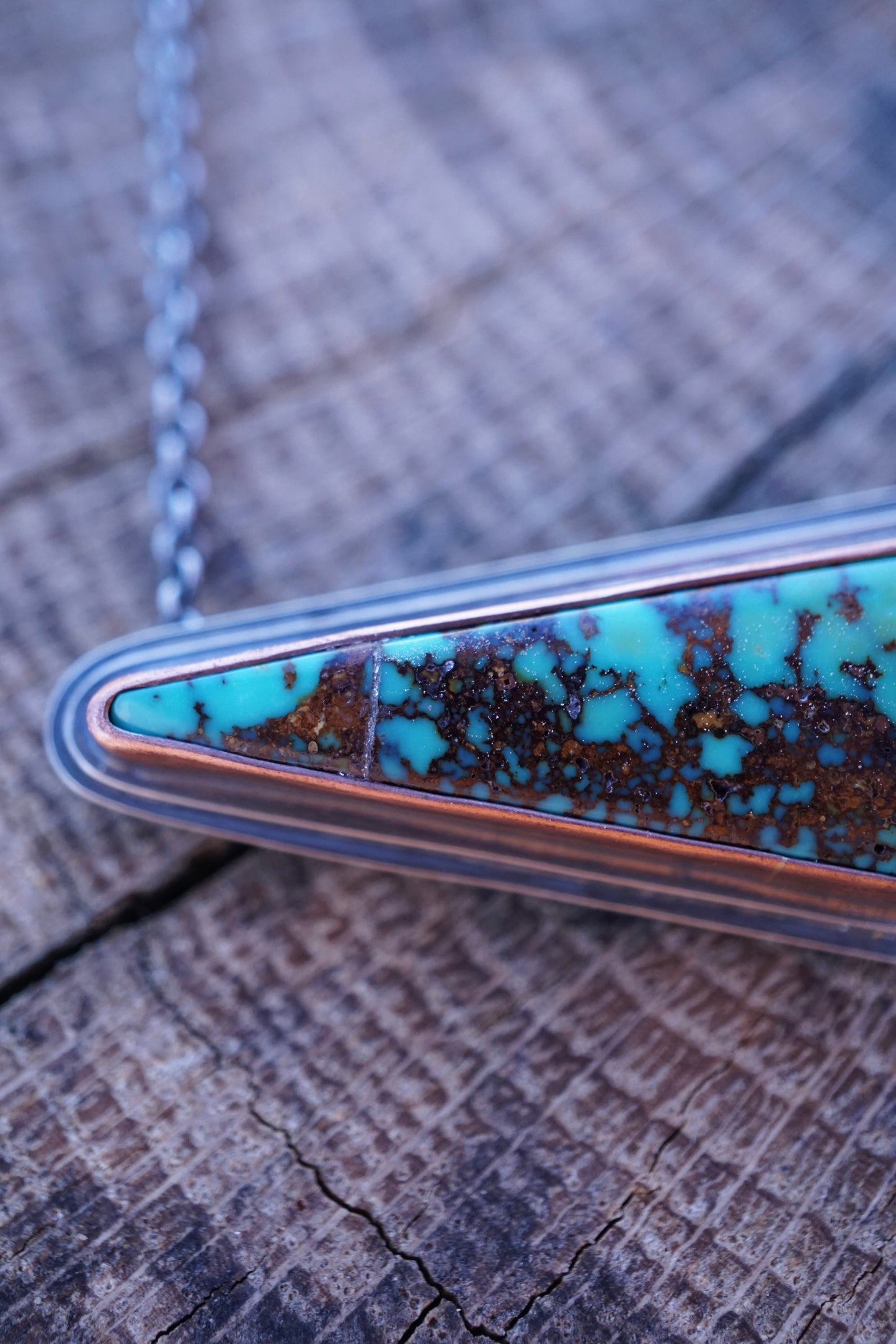 patagonia turquoise slender triangle necklace - discounted for flaw