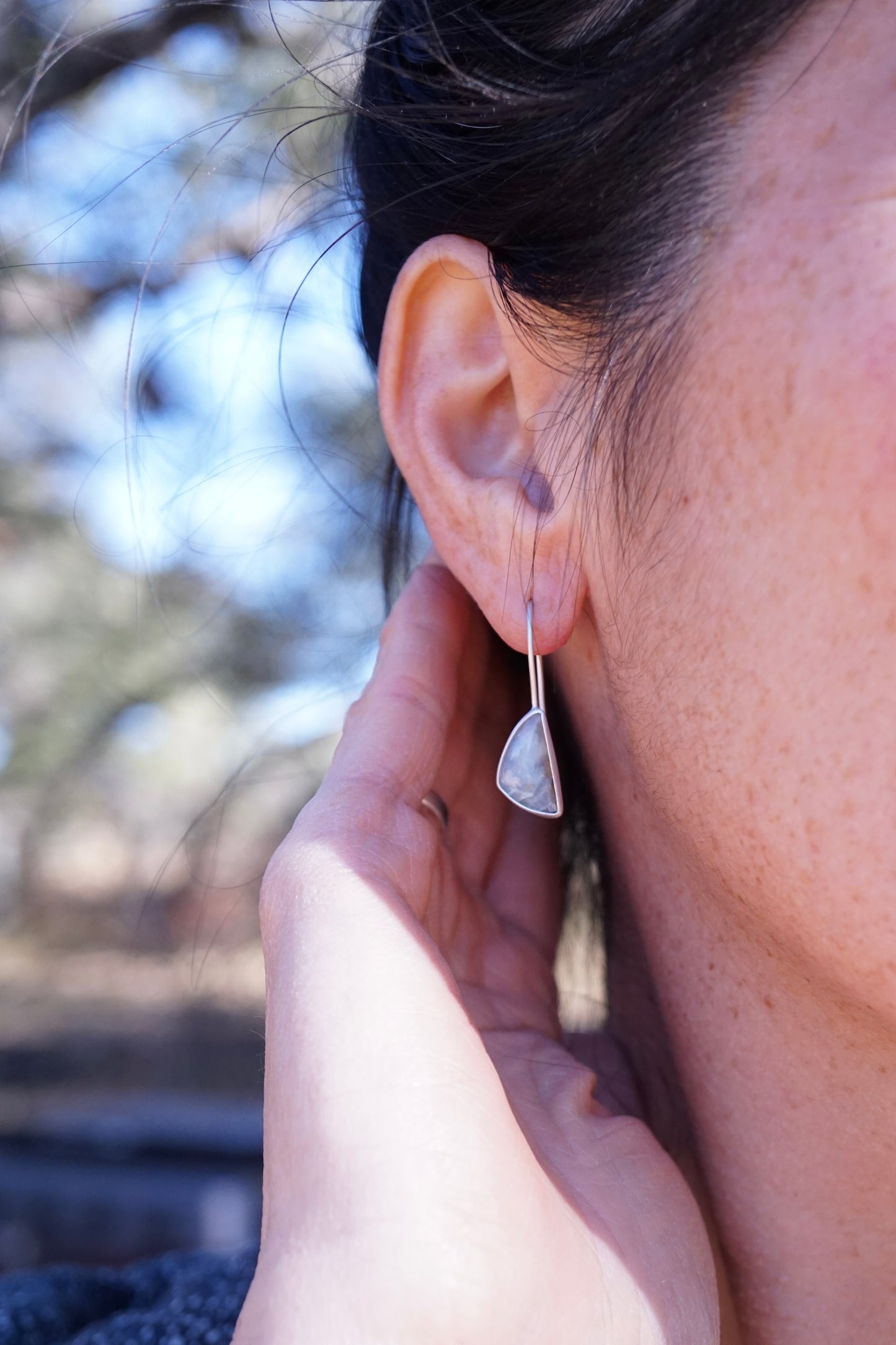 peruvian opal shorty dangles