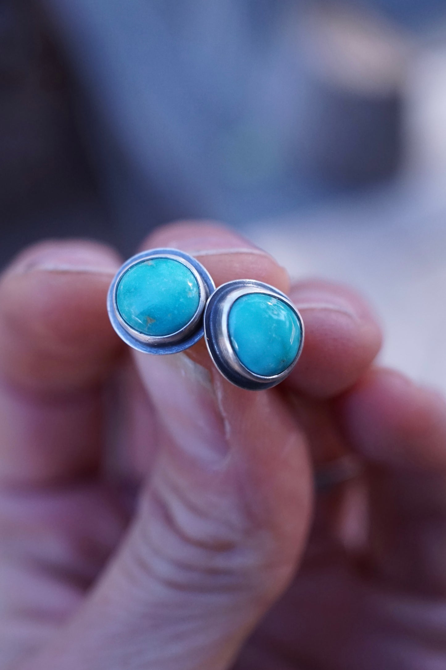 blue sonoran turquoise studs