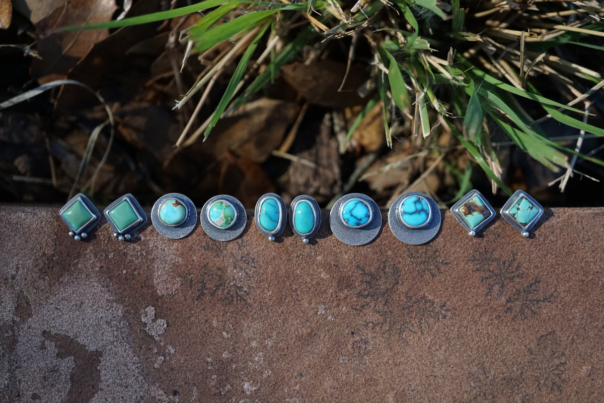 teal sierra nevada turquoise studs