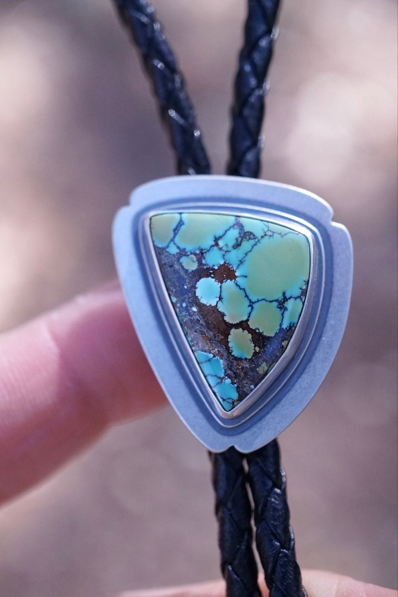 bamboo mountain turquoise bolo tie #1 - Lumenrose