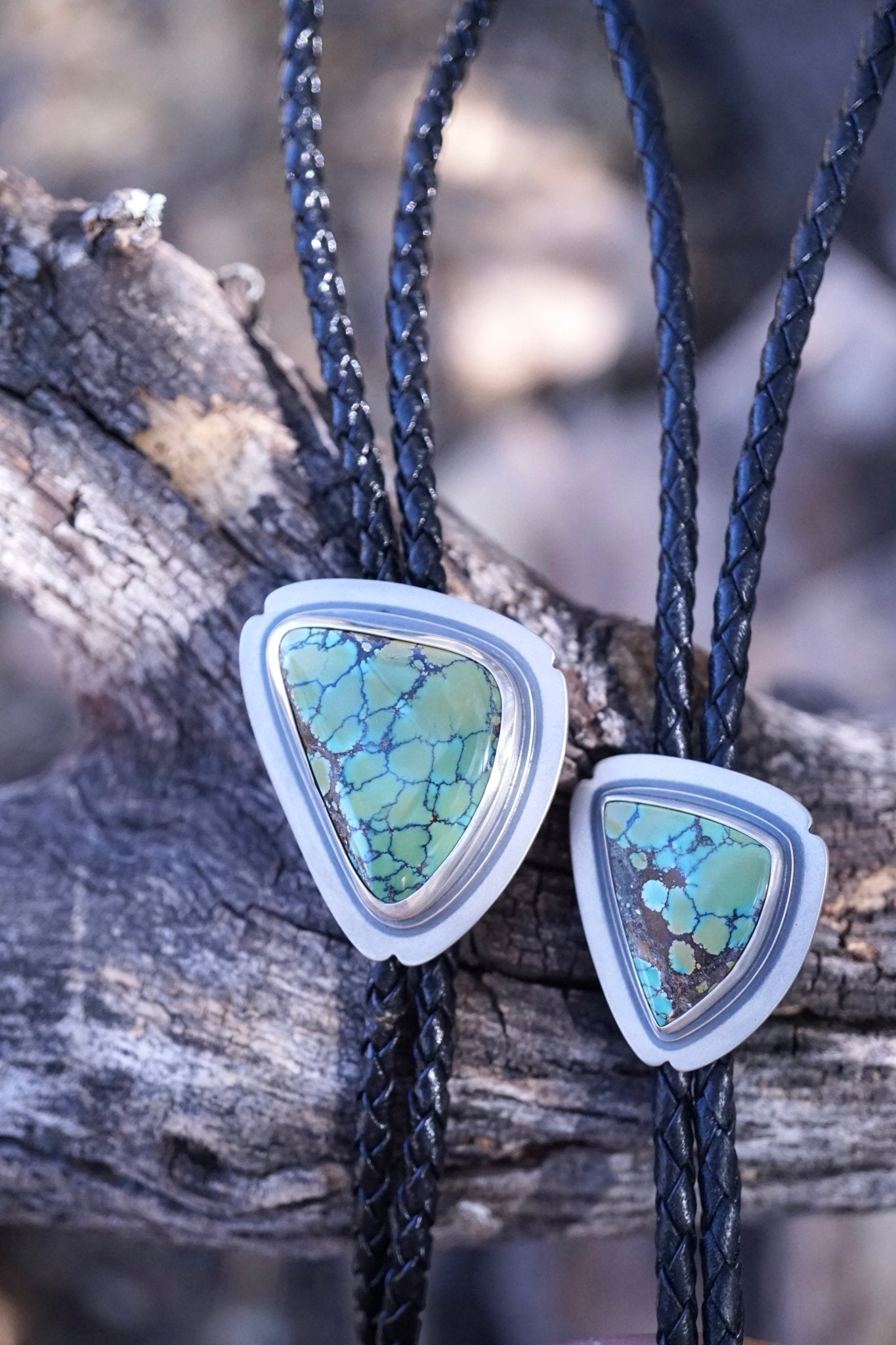 bamboo mountain turquoise bolo tie #1 - Lumenrose