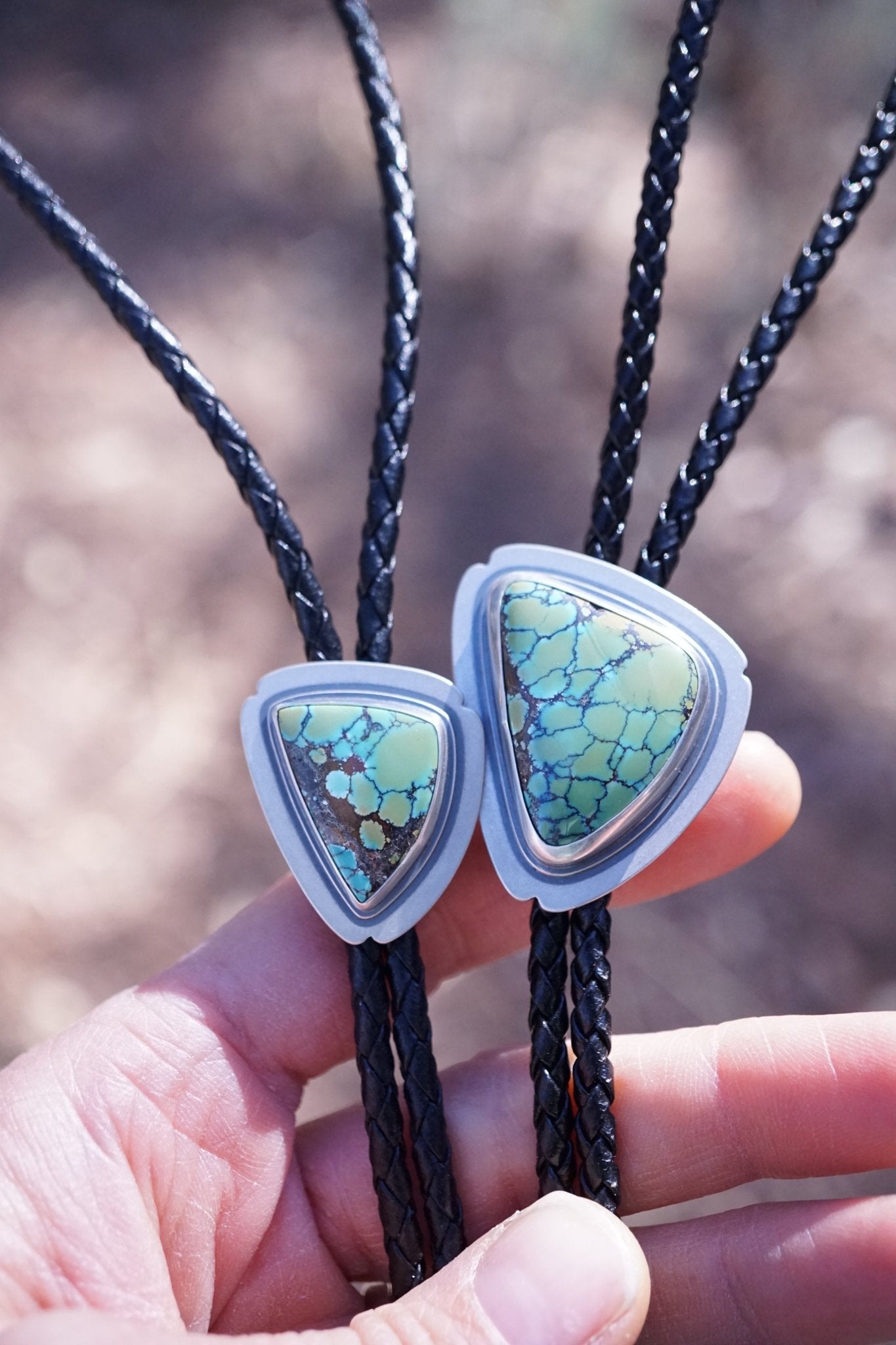 bamboo mountain turquoise bolo tie #1 - Lumenrose