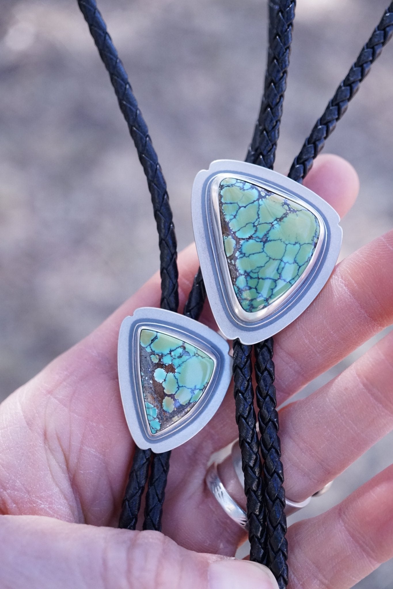 bamboo mountain turquoise bolo tie #2 - Lumenrose