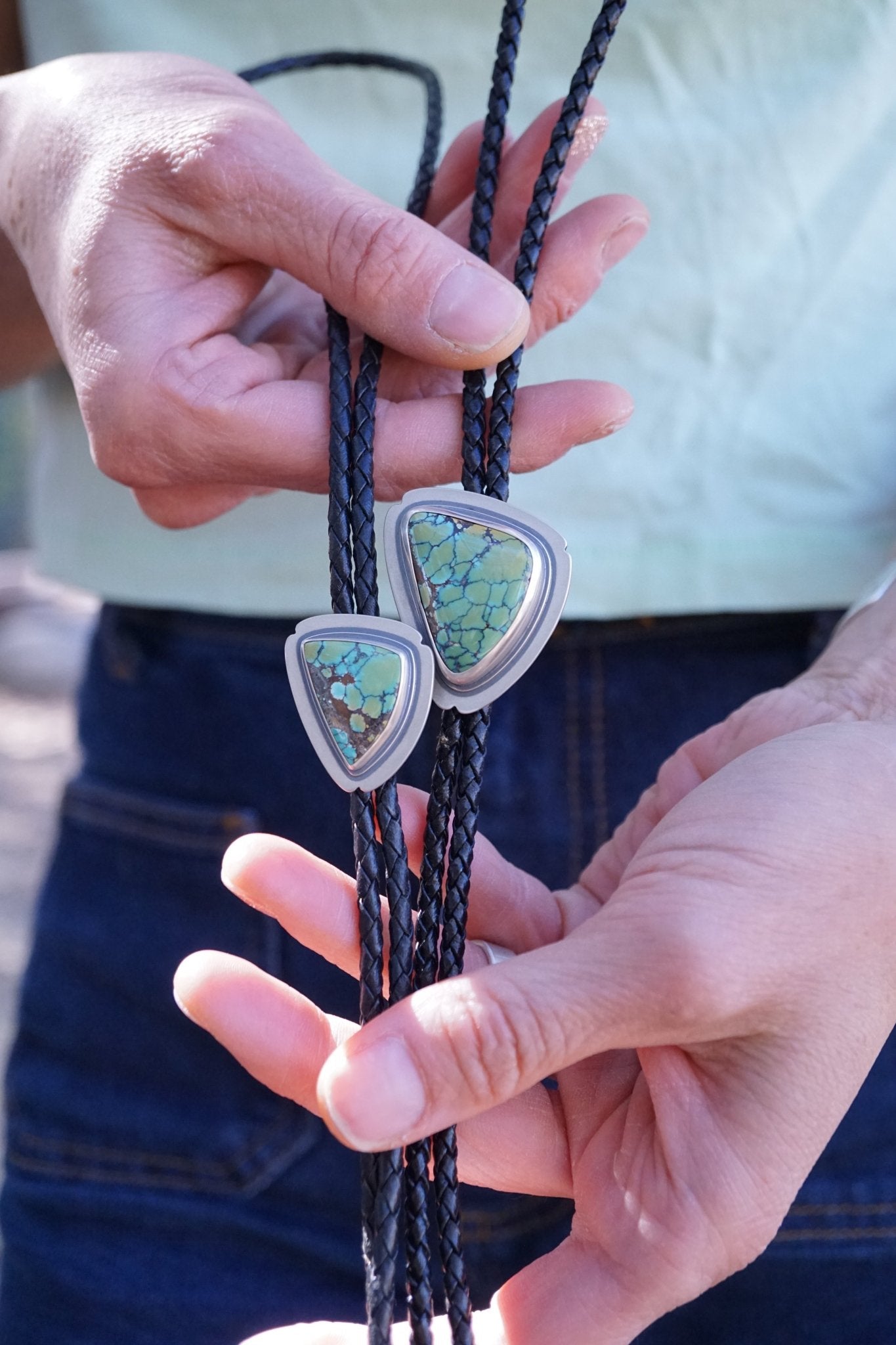 bamboo mountain turquoise bolo tie #2 - Lumenrose