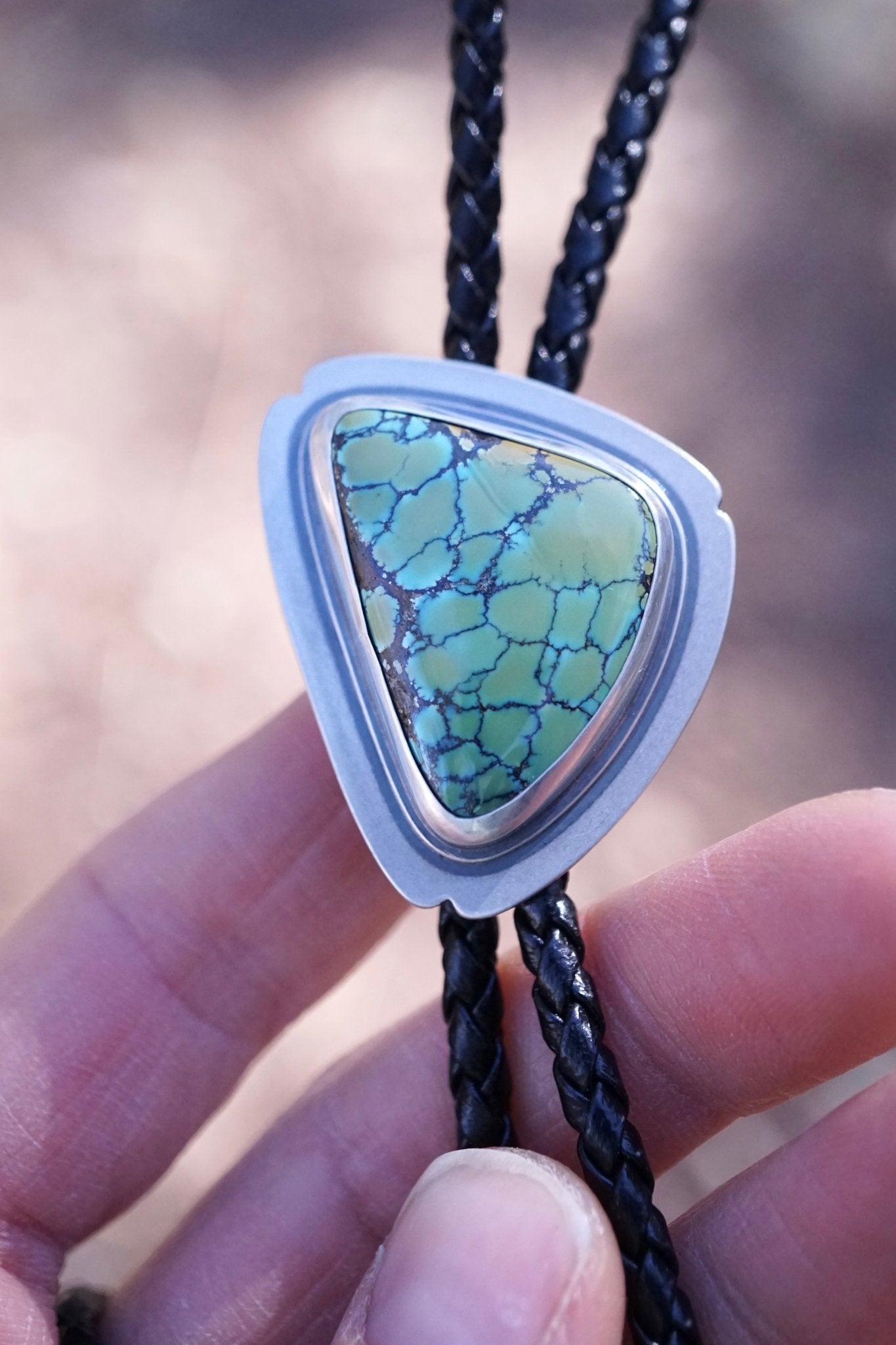 bamboo mountain turquoise bolo tie #2 - Lumenrose