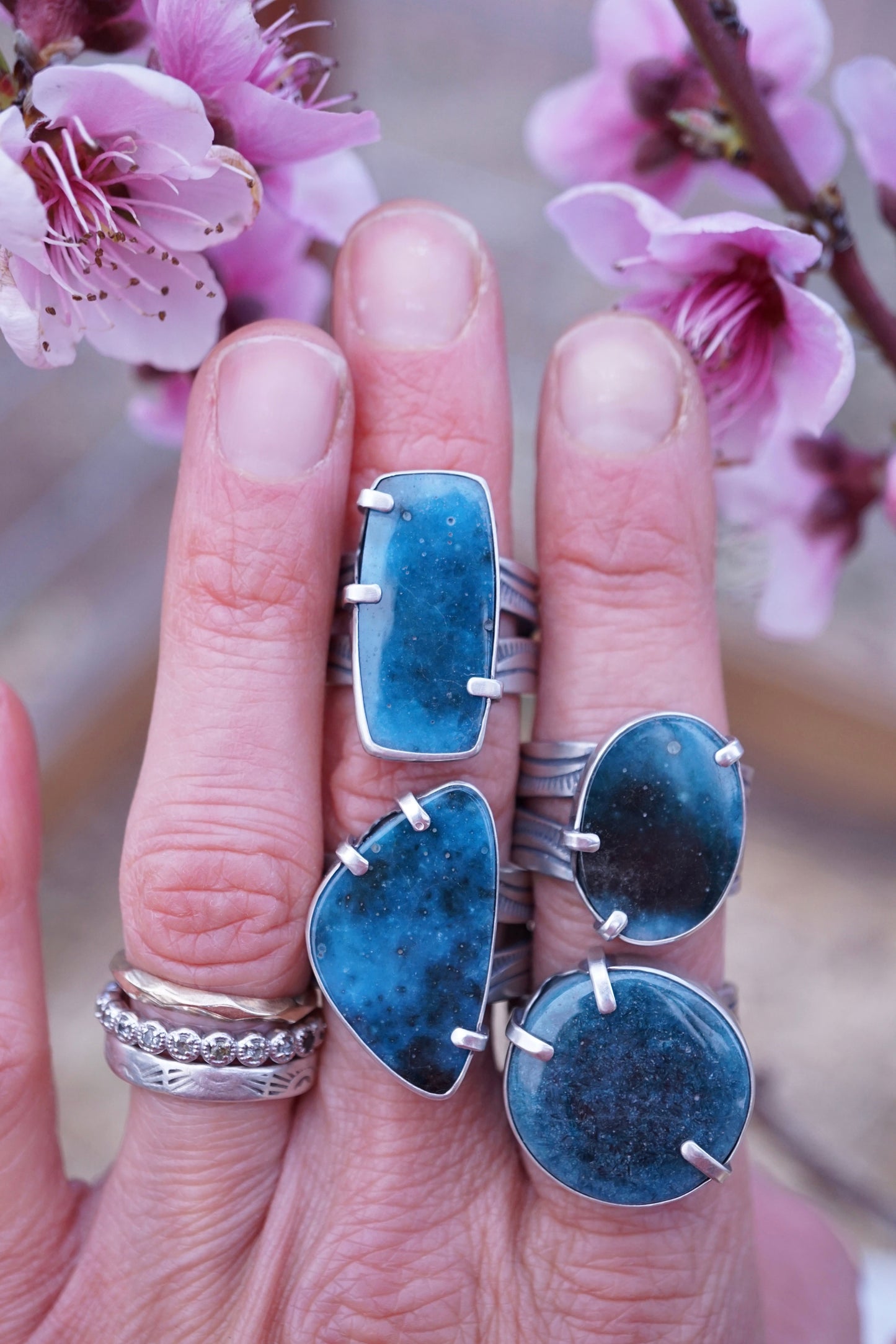 celestial galaxy glacierite ring - size 8 - Lumenrose