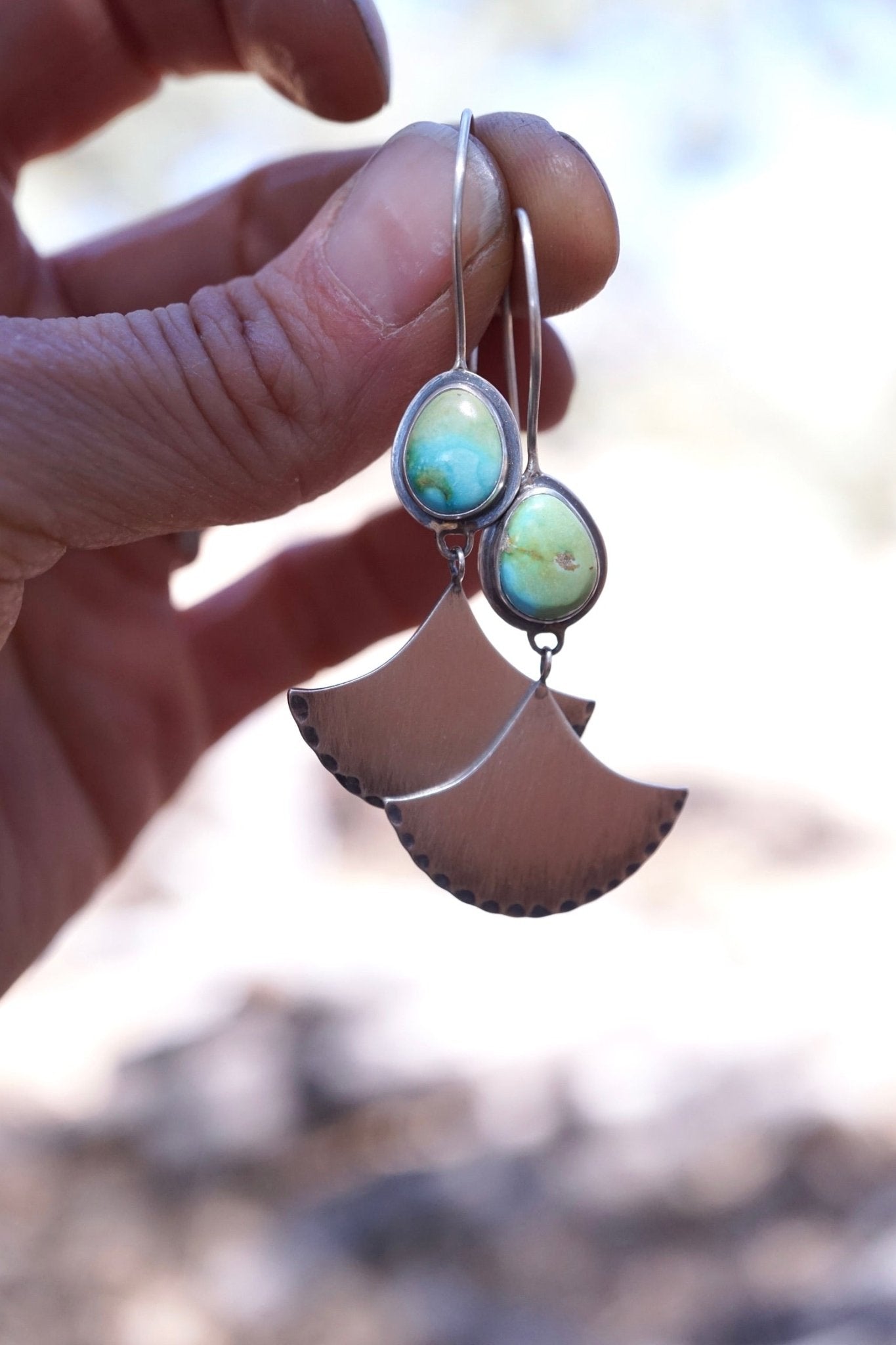 mermaid dangles with sonoran gold turquoise - Lumenrose