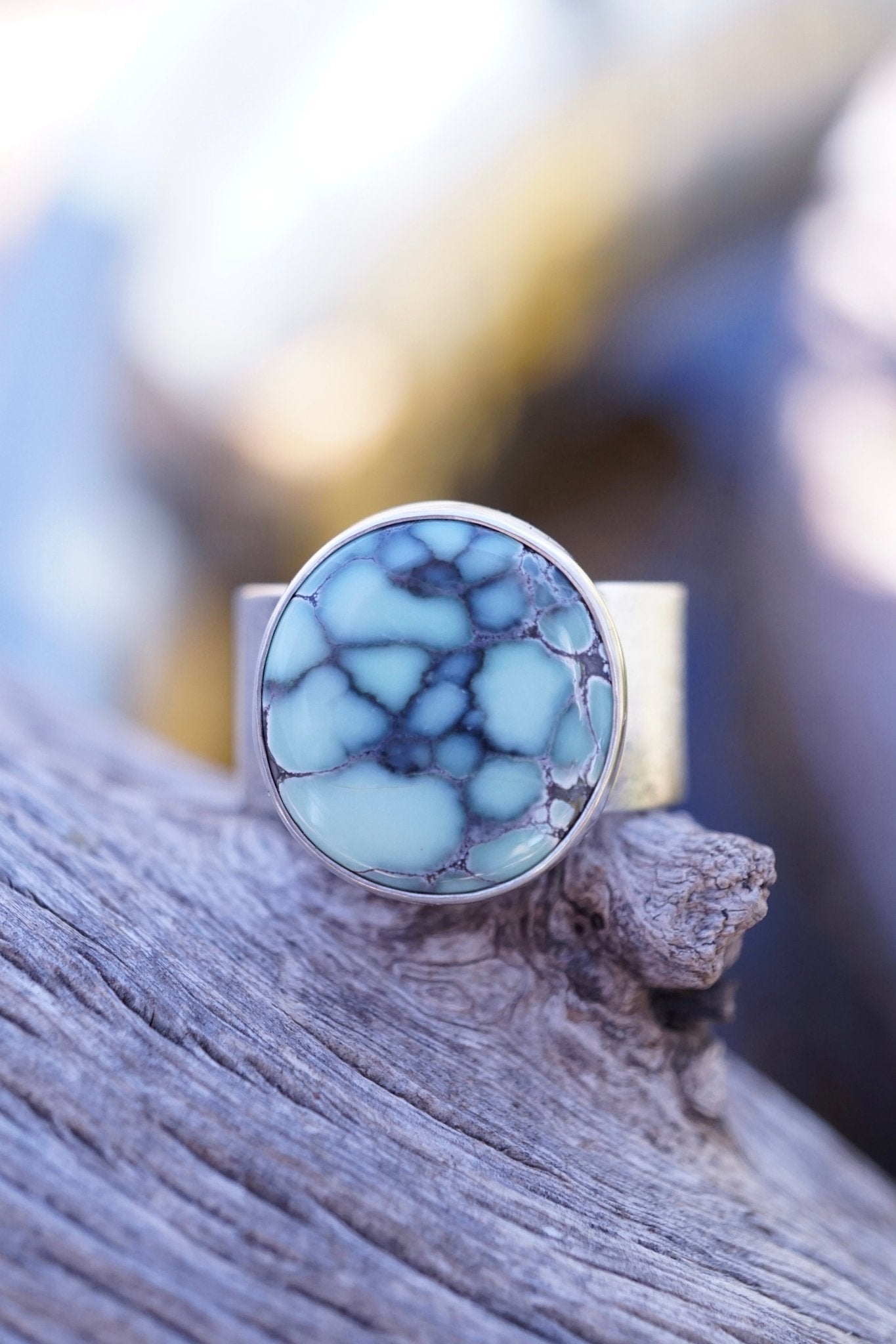 poseidon variscite ring 🤍 with wide band - 9.25/9.5 - Lumenrose