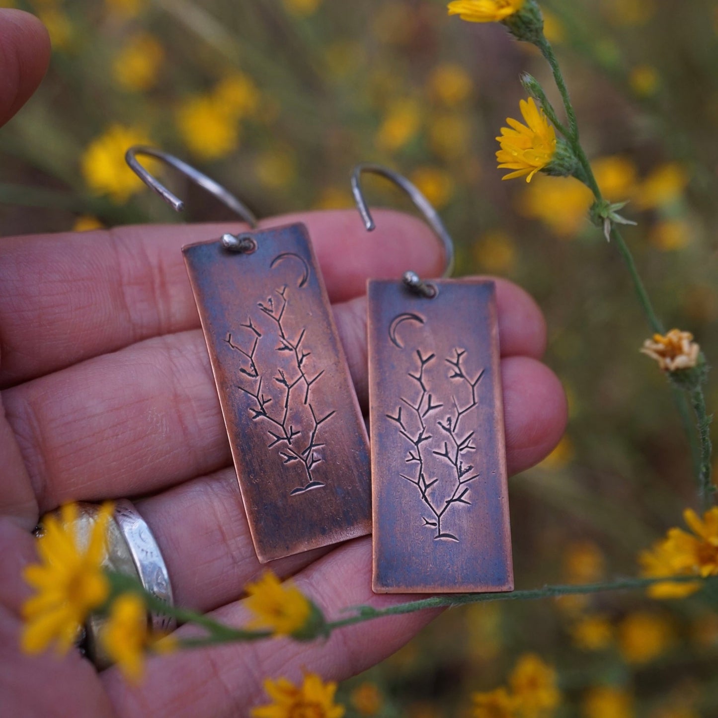 PRE - LOVED SALE. copper tree earrings - Lumenrose