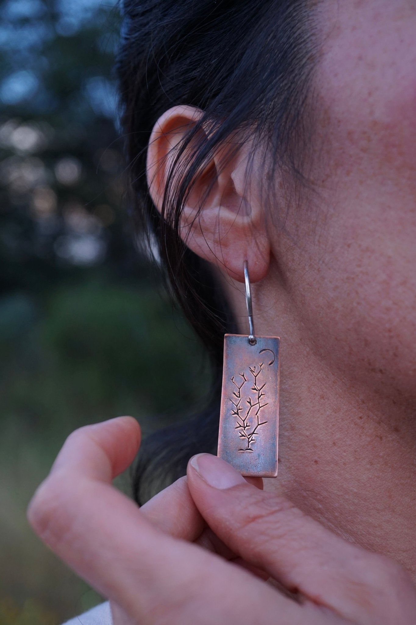 PRE - LOVED SALE. copper tree earrings - Lumenrose