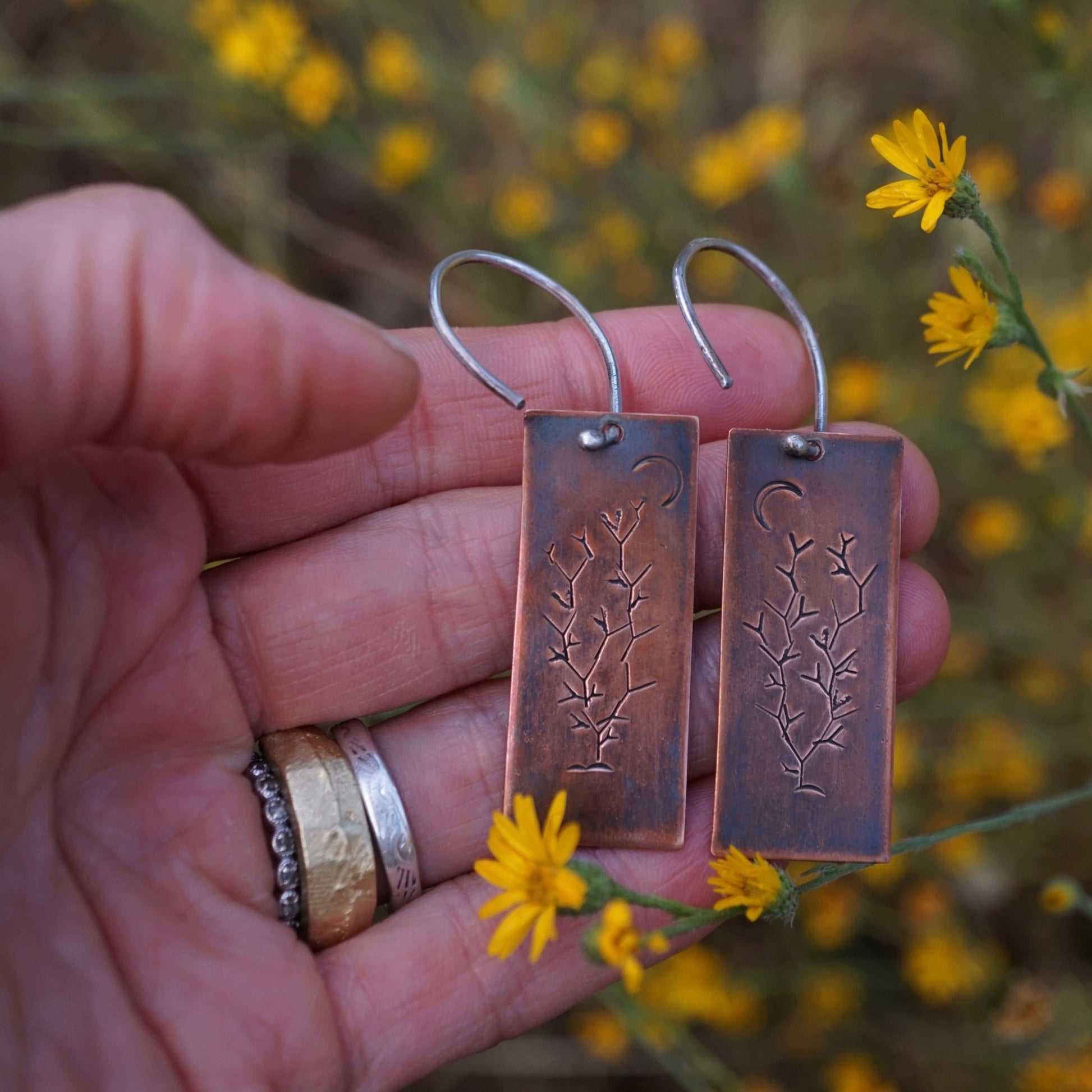 PRE - LOVED SALE. copper tree earrings - Lumenrose