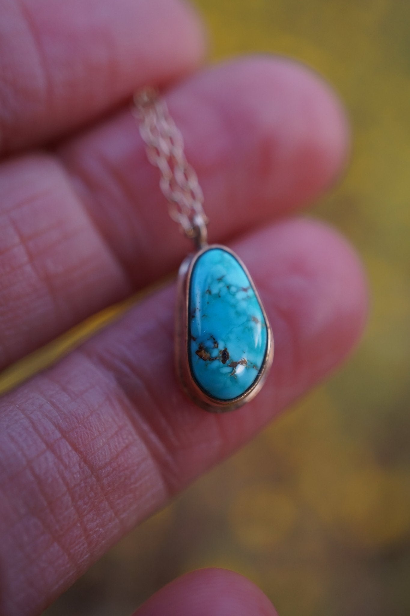 PRE - LOVED SALE. dainty 14k goldfill and turquoise necklace - Lumenrose