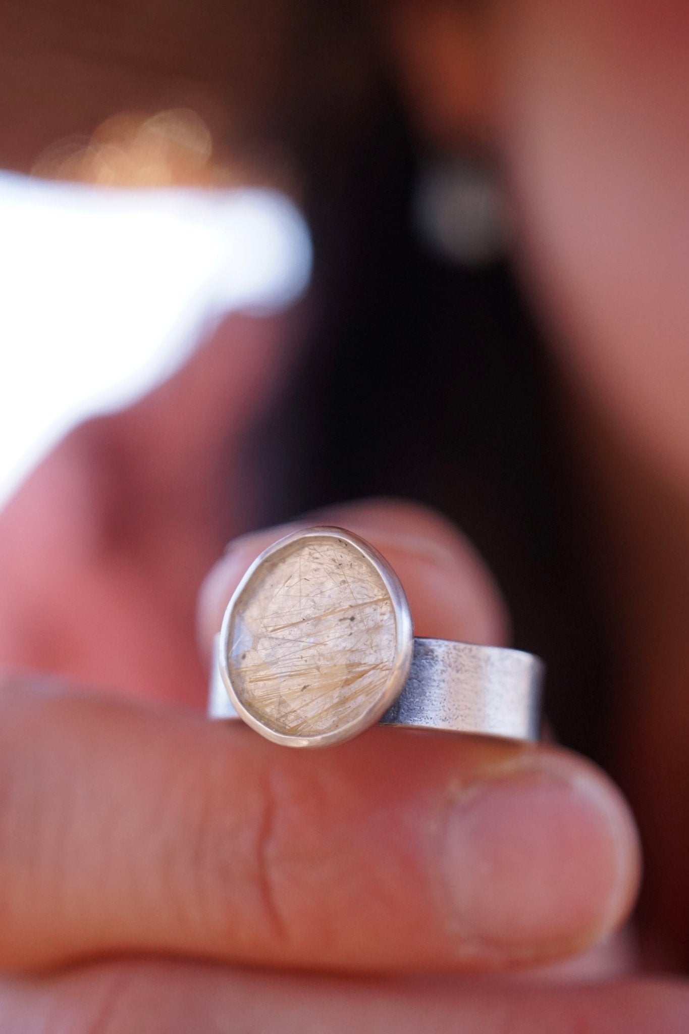 rutilated quartz ring - size 7.75 - Lumenrose