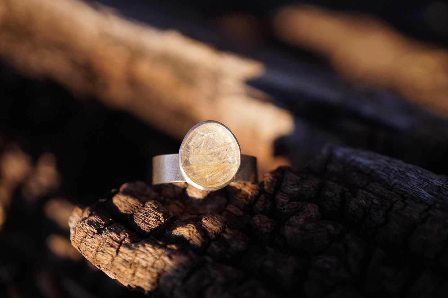 rutilated quartz ring - size 7.75 - Lumenrose