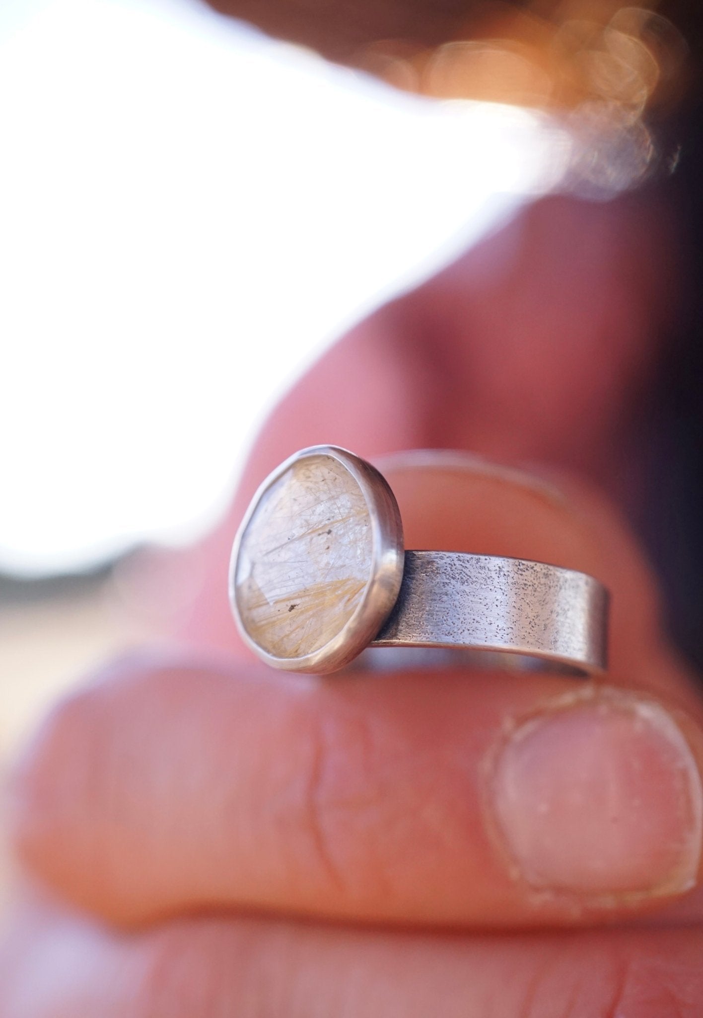 rutilated quartz ring - size 7.75 - Lumenrose