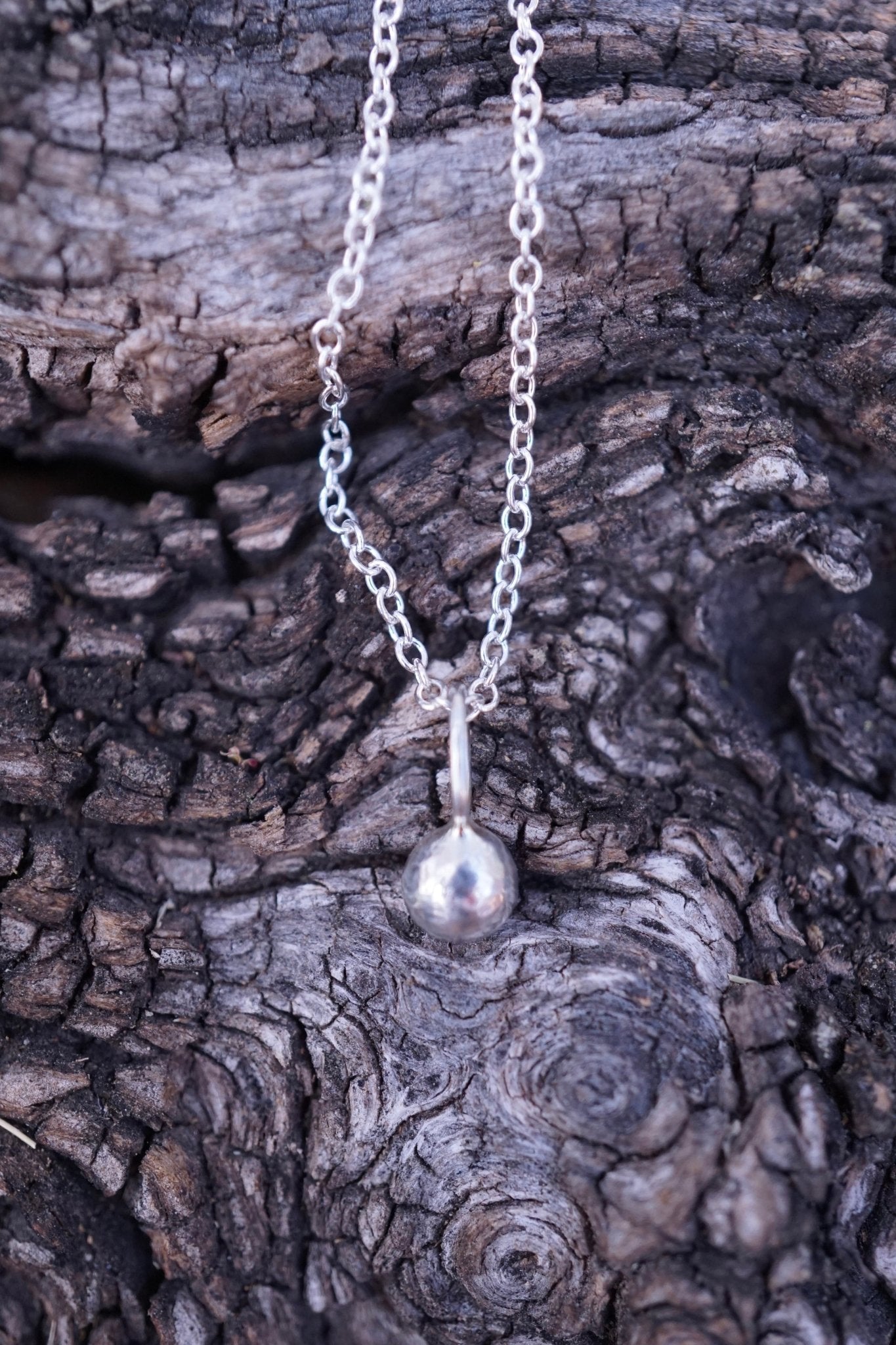teeny silver droplet necklace - Lumenrose