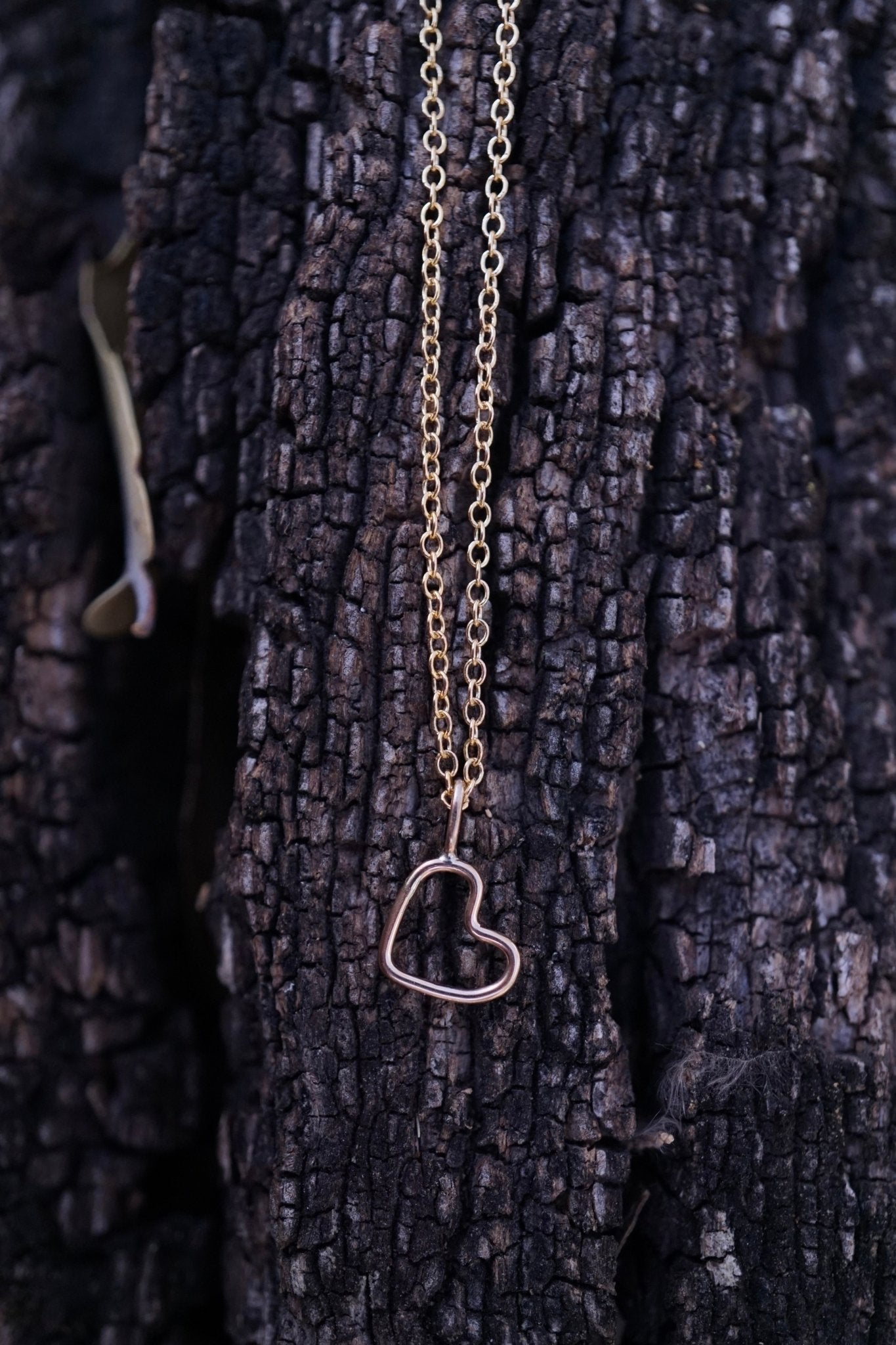 tiny heart necklace in 14k goldfill - Lumenrose