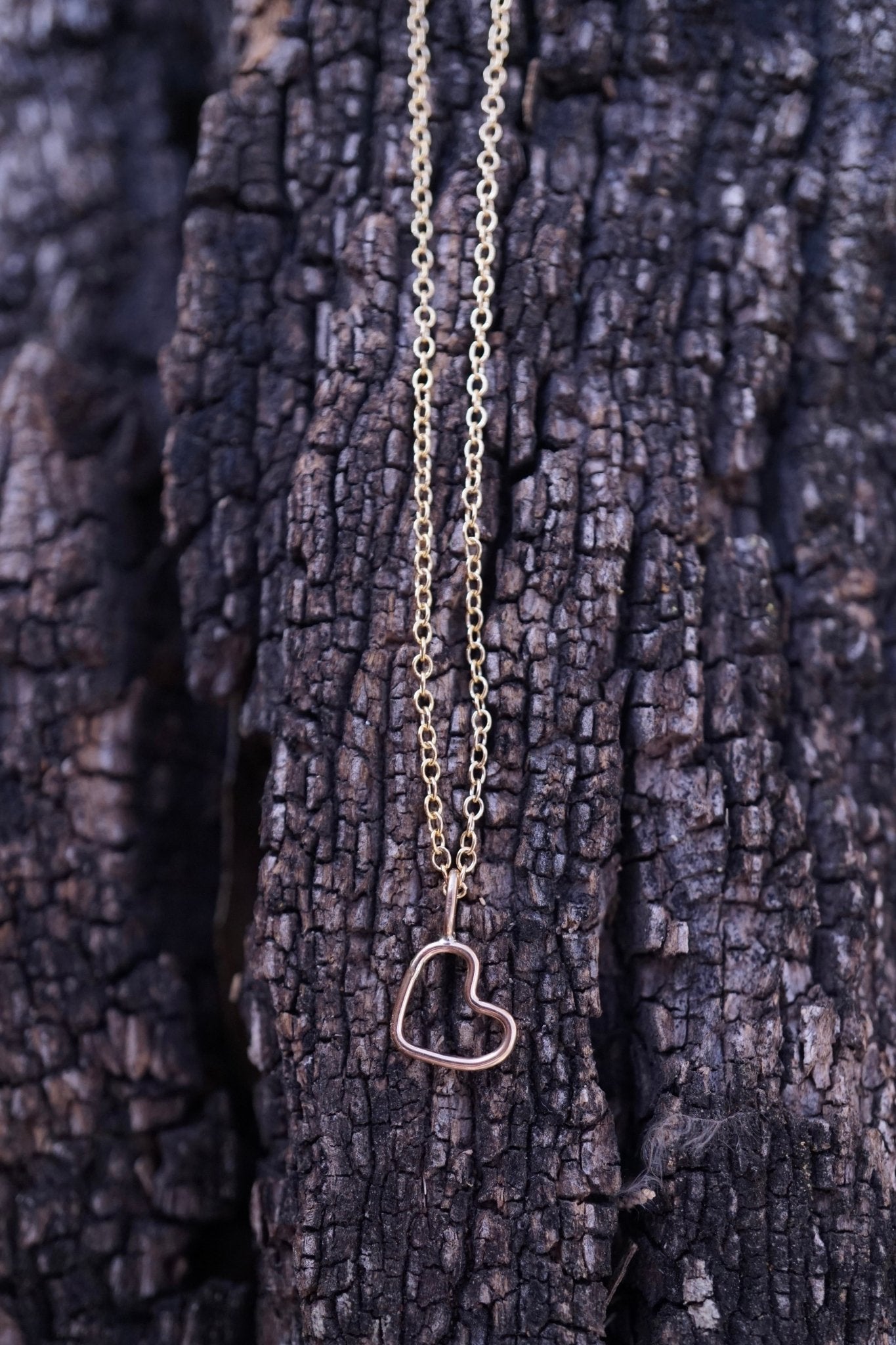 tiny heart necklace in 14k goldfill - Lumenrose