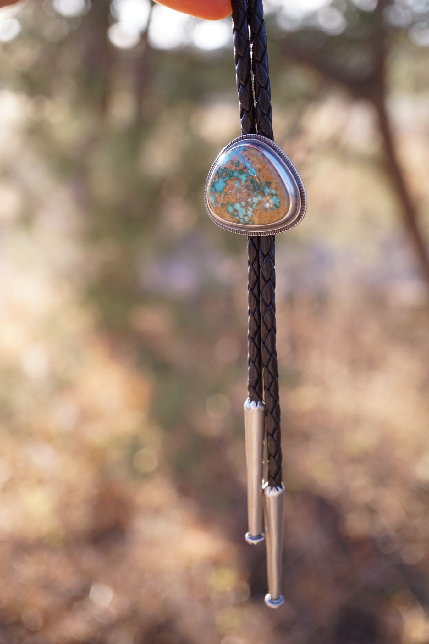 troy springs turquoise bolo tie - Lumenrose