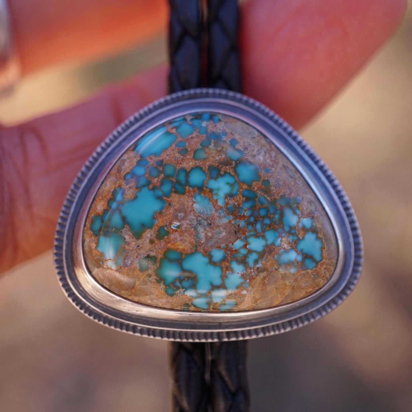 troy springs turquoise bolo tie - Lumenrose