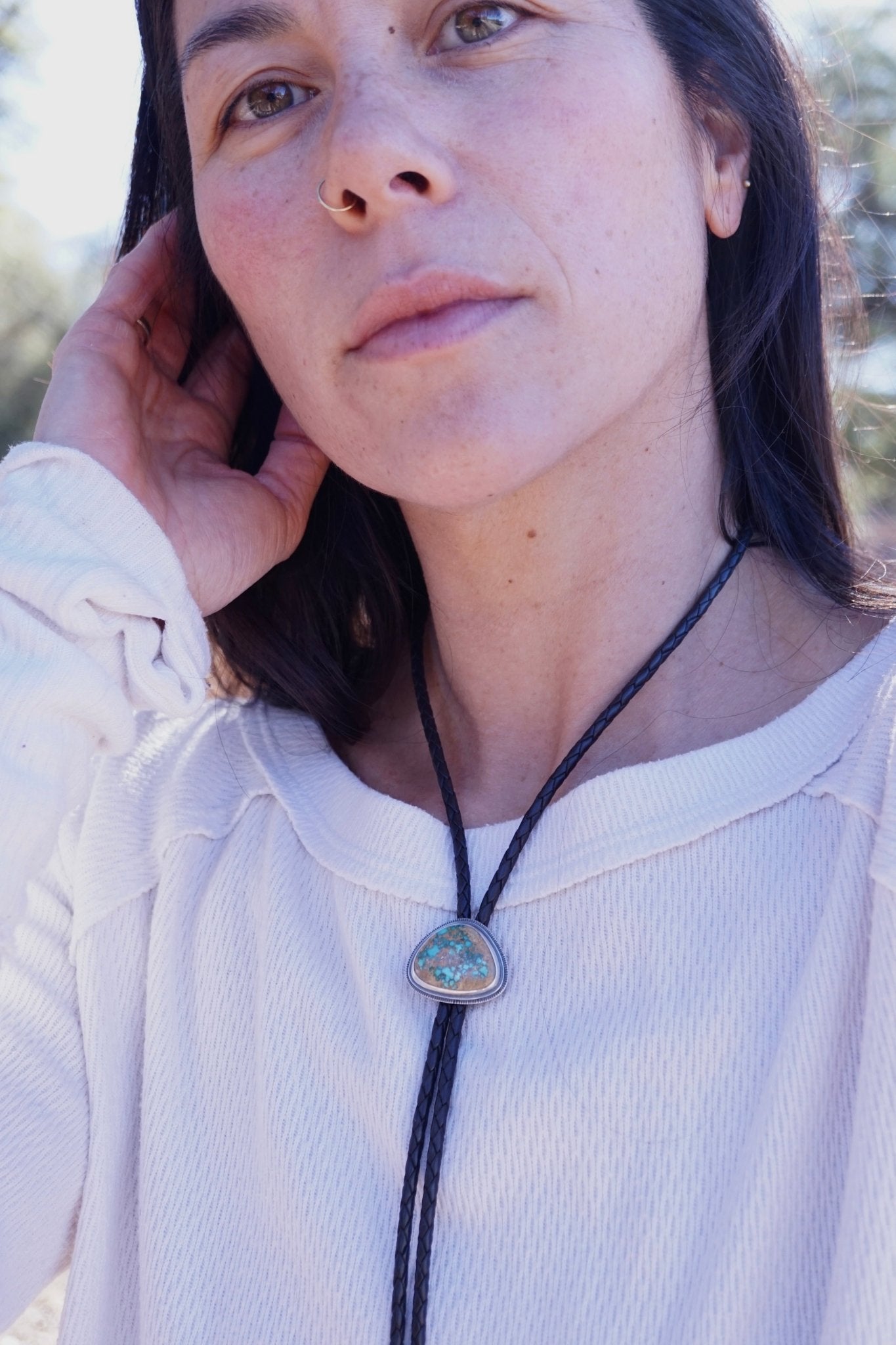 troy springs turquoise bolo tie - Lumenrose
