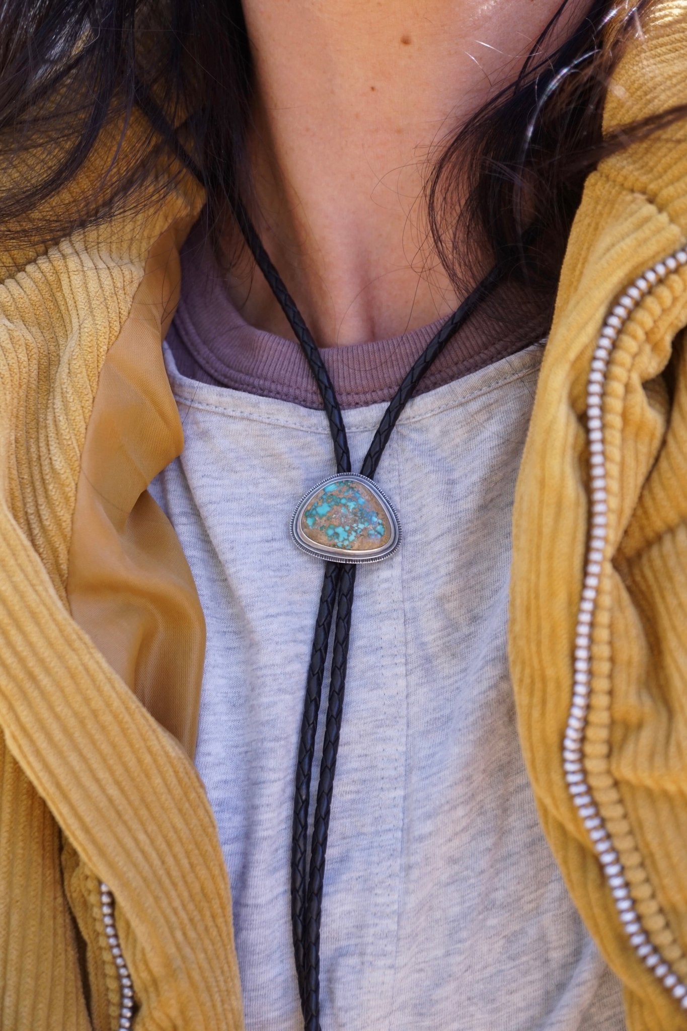 troy springs turquoise bolo tie - Lumenrose