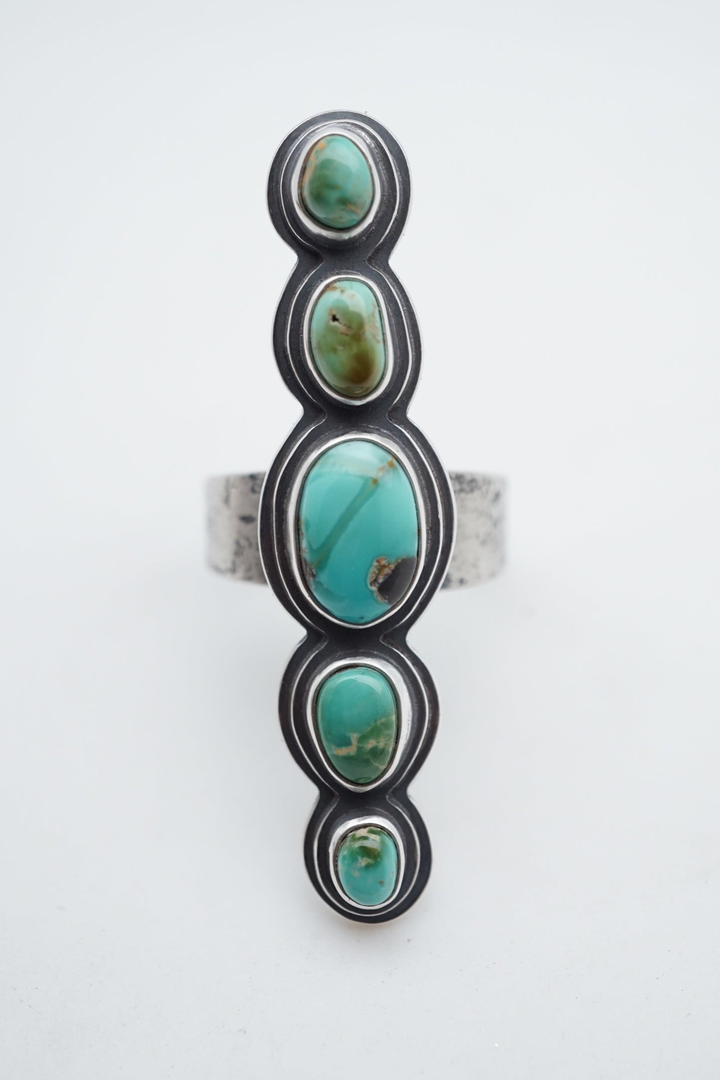 5-stone royston turquoise ring - size 9 - Lumenrose