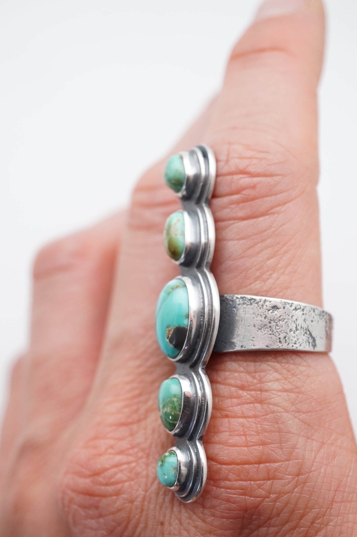 5-stone royston turquoise ring - size 9 - Lumenrose