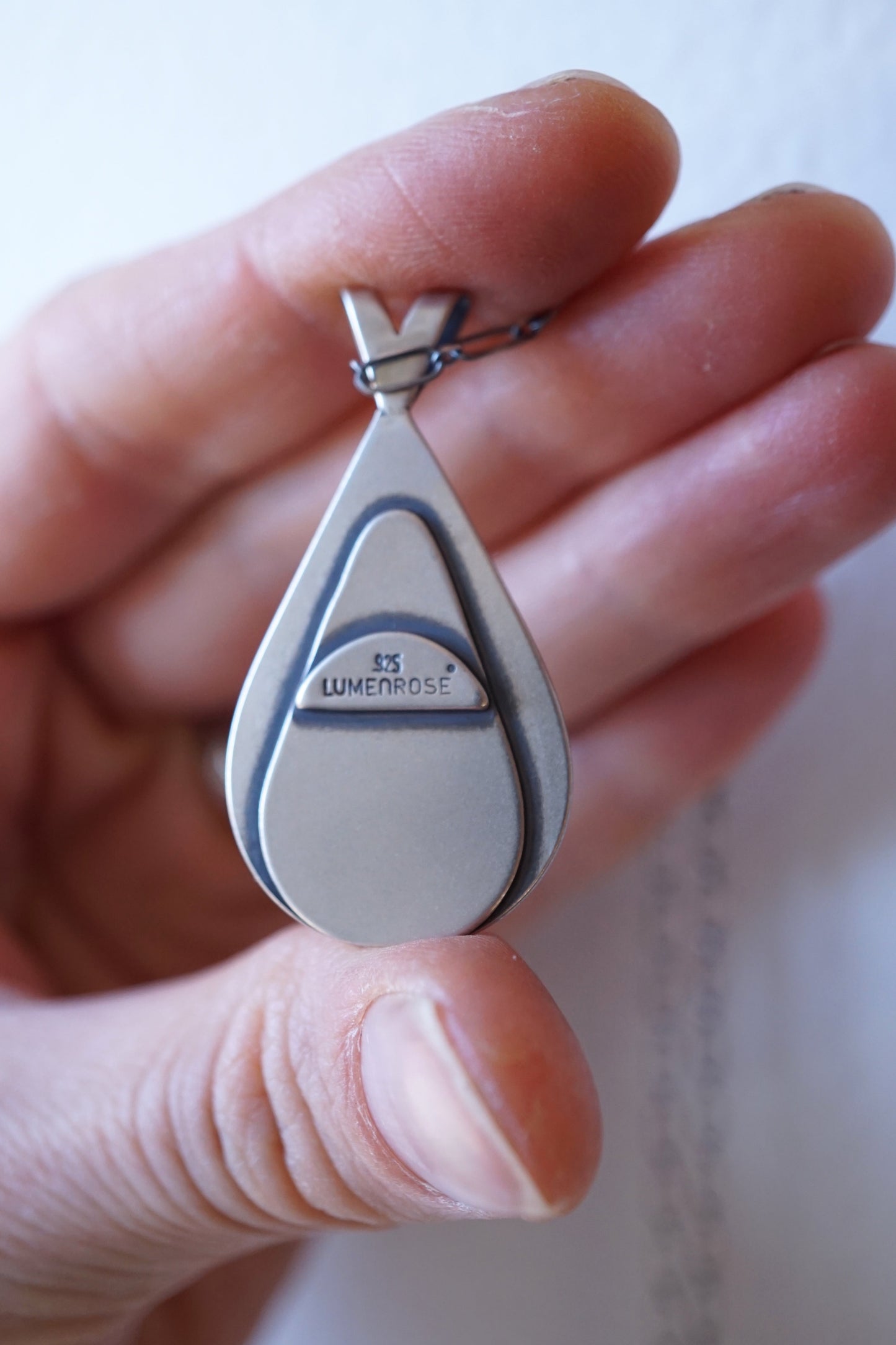 bamboo mountain turquoise teardrop necklace - Lumenrose