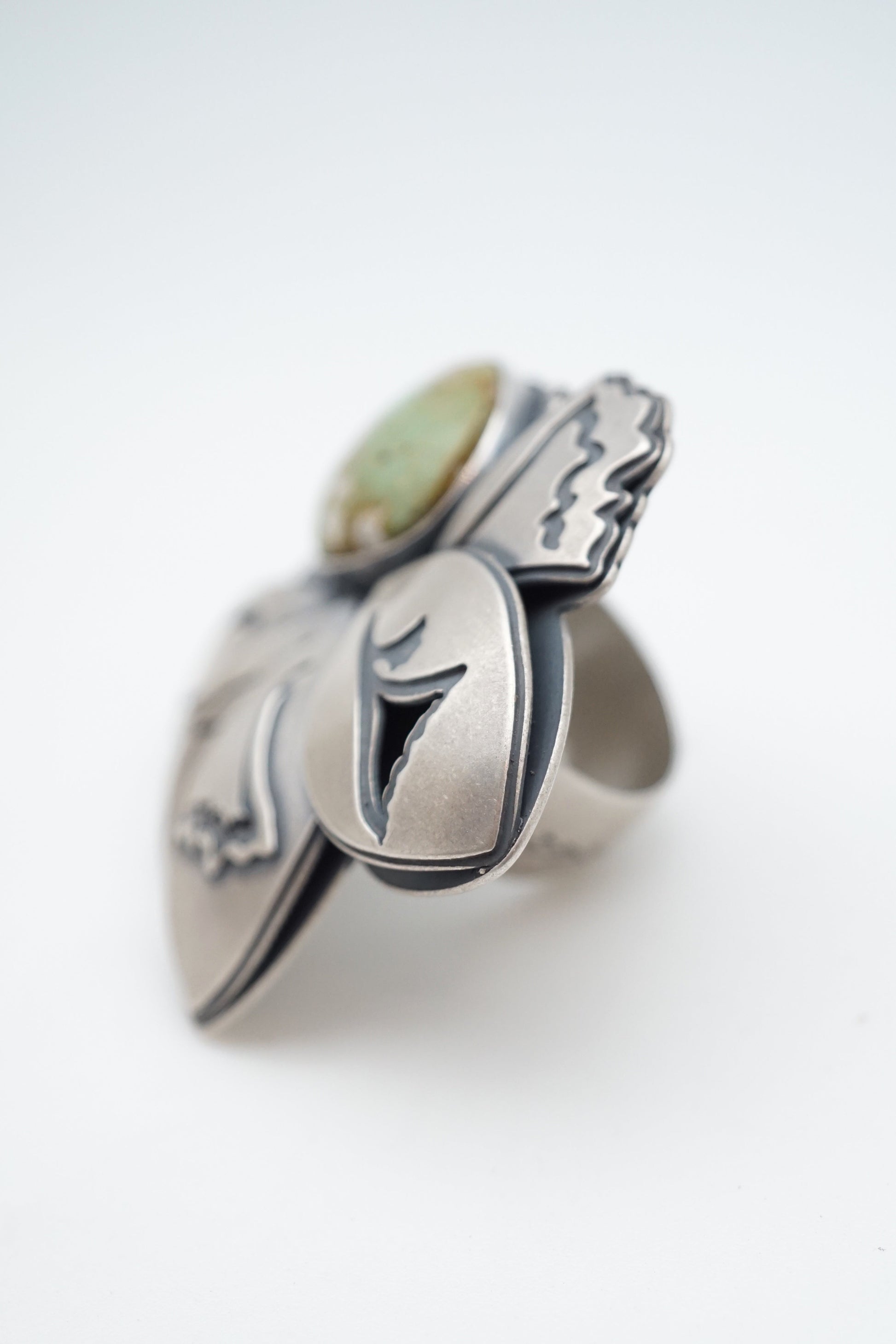 big beauty cheyenne turquoise ring - size 7.25 - Lumenrose