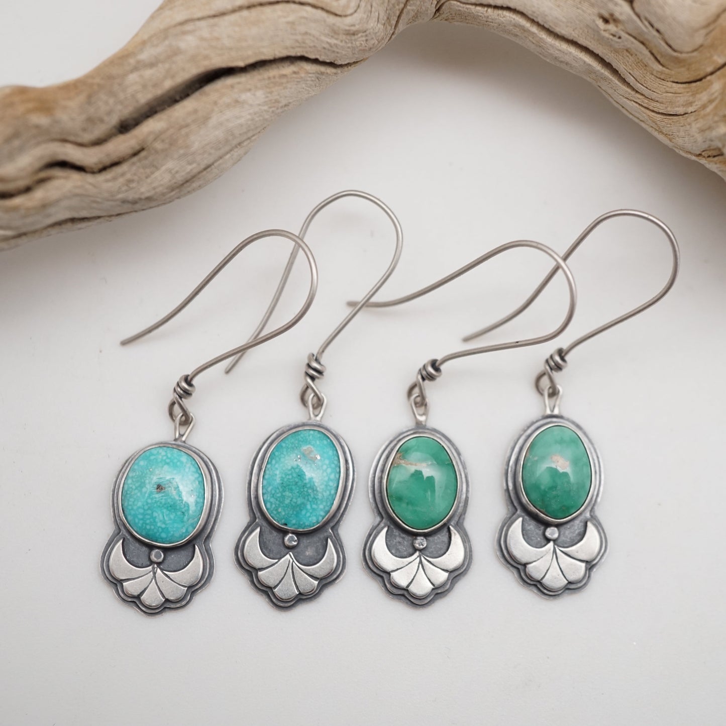 broken arrow varicsite crescent dangles - Lumenrose