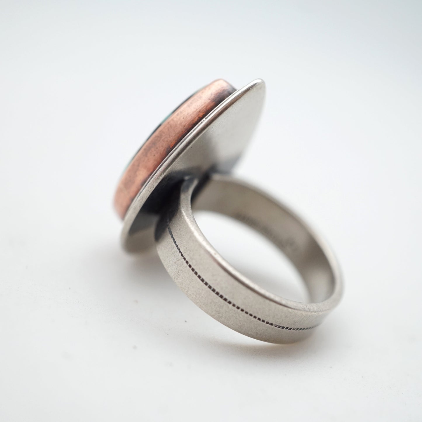 copper bezel rings made to order in your size - Lumenrose