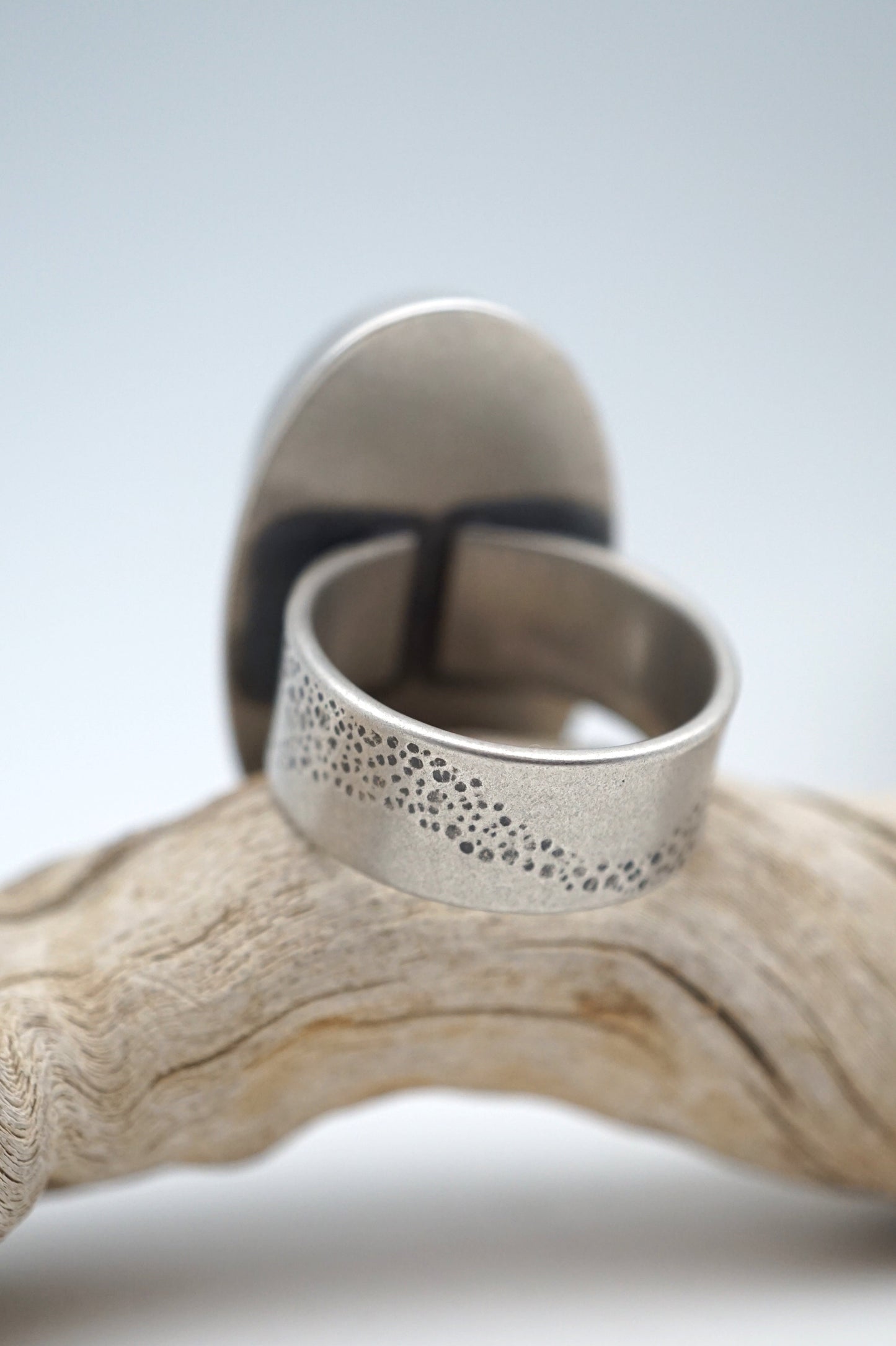 crazy kingman turquoise statement ring - size 7.75 - Lumenrose