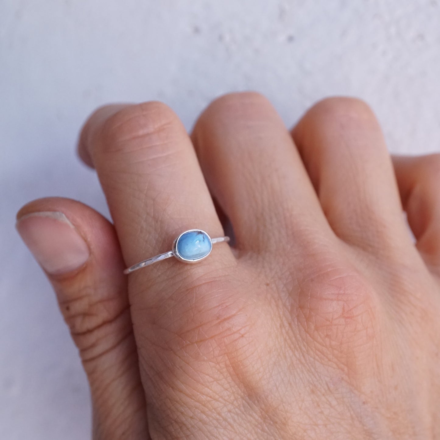 daintiest lavender turquoise ring - size 9 - Lumenrose