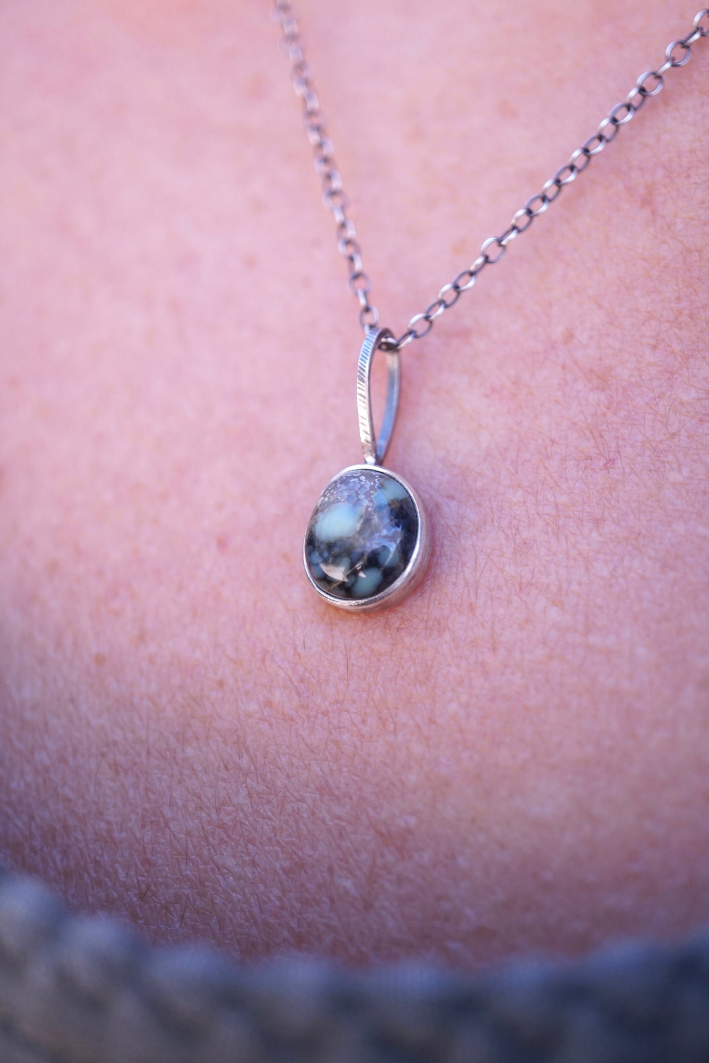 dainty poseidon variscite necklace - Lumenrose