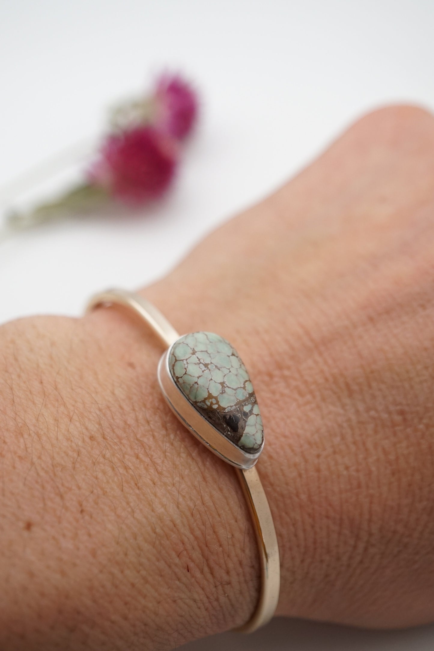 damale variscite + 14k goldfill cuff - small - Lumenrose
