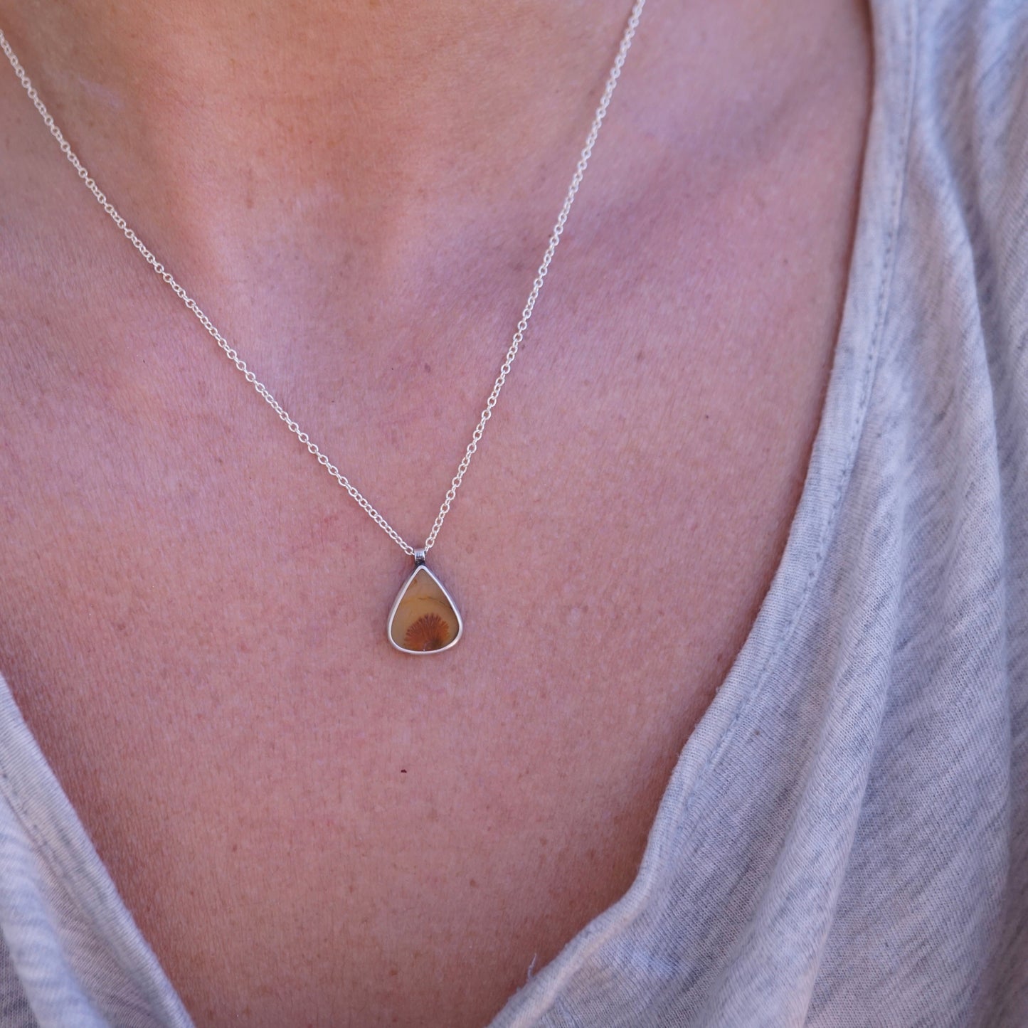dendritic agate autumn necklace - Lumenrose