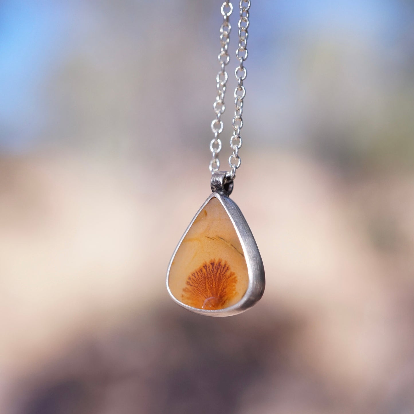 dendritic agate autumn necklace - Lumenrose