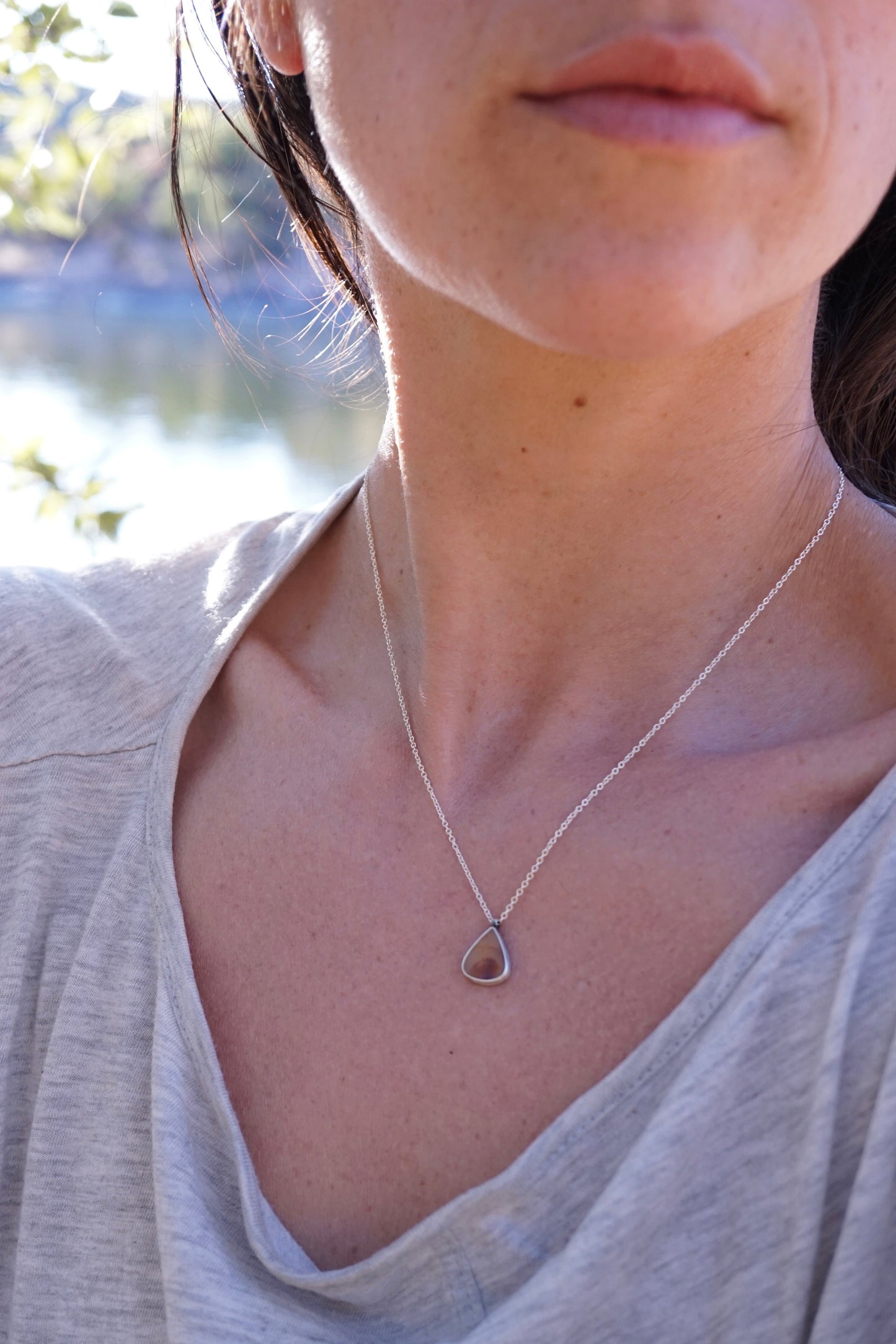 dendritic agate autumn necklace - Lumenrose