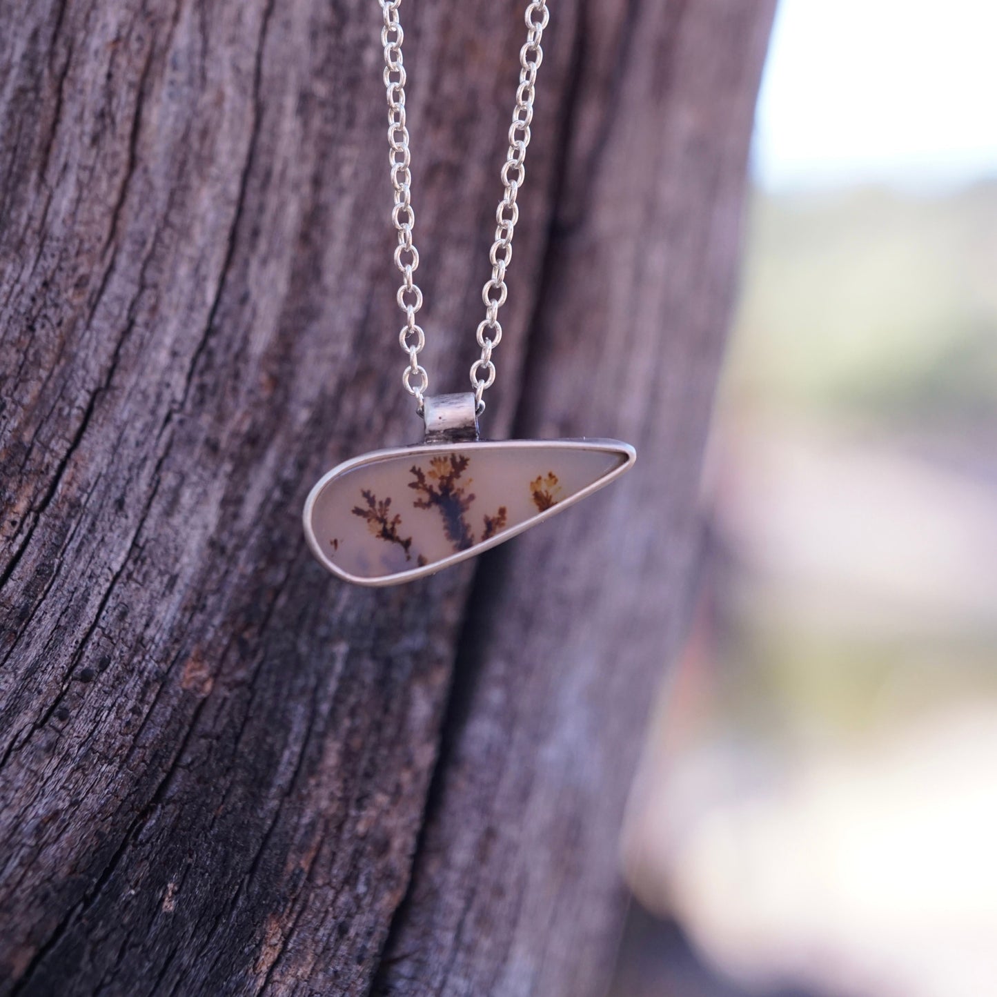 dendritic agate horizon necklace - Lumenrose